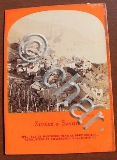 Suisse & Savoie Fotografia albumina Villenueve Montreux 1875