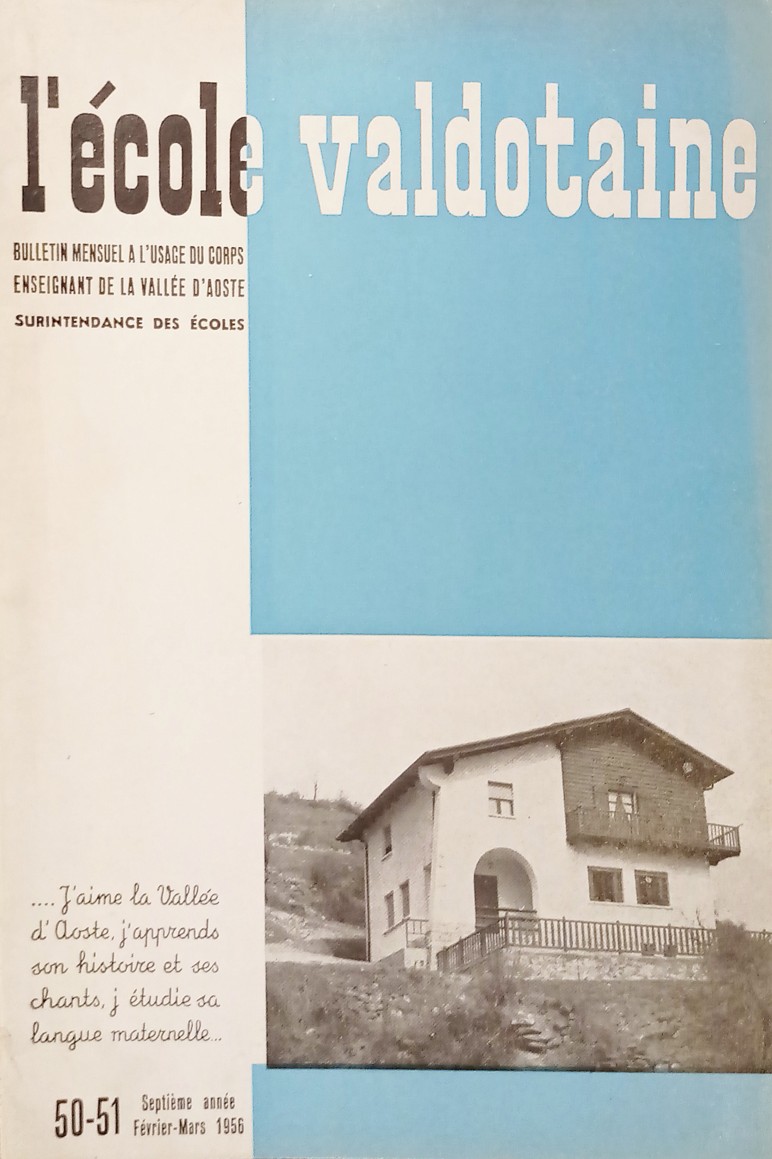 Surintendance des Écoles Vallée d'Aoste - L'Ecole Valdotaine N. 50/51 …