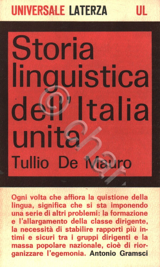T. De Mauro - Storia linguistica dell'Italia unita - 1^ …