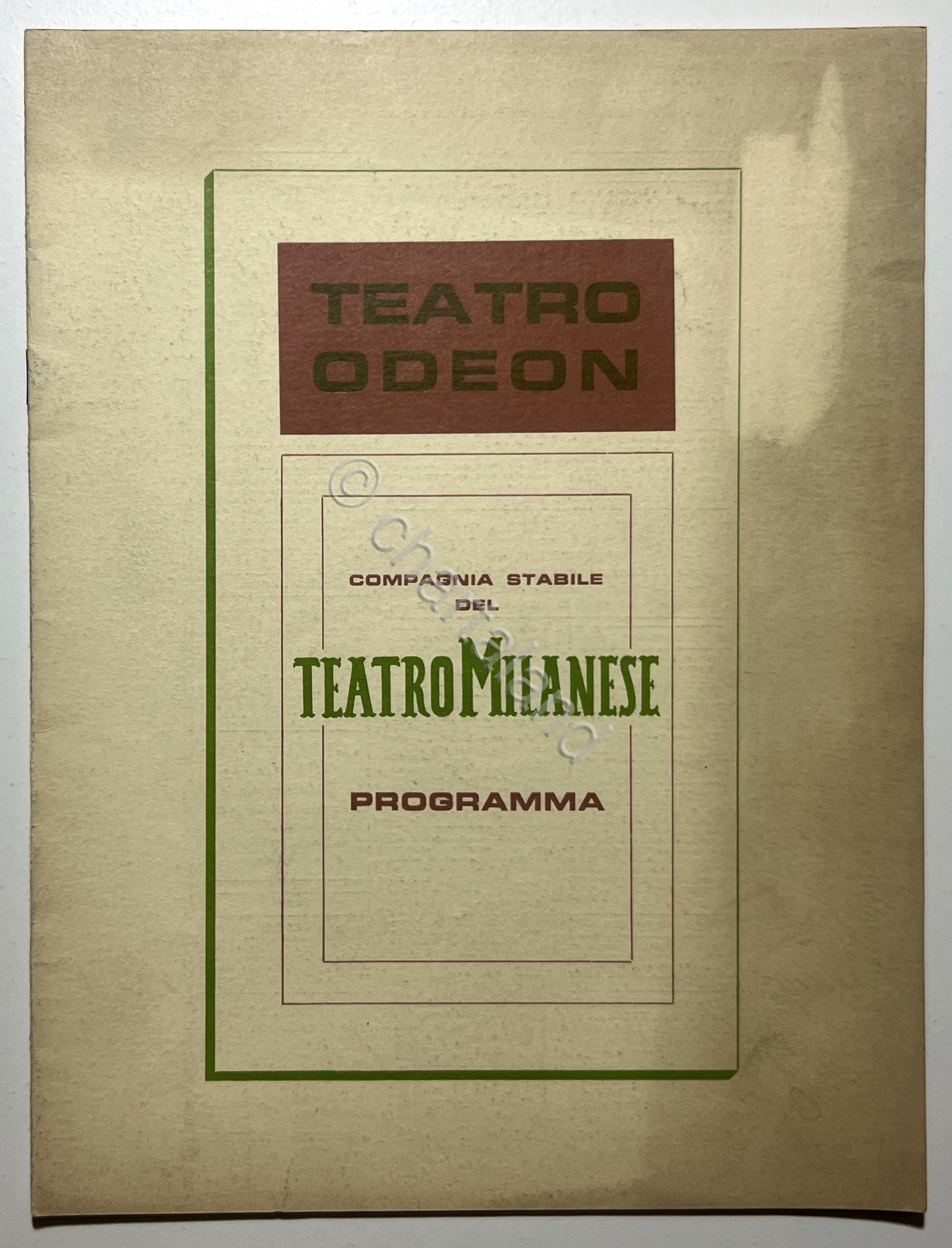 Teatro Odeon - Compagnia Stabile del Teatro Milanese - Programma …