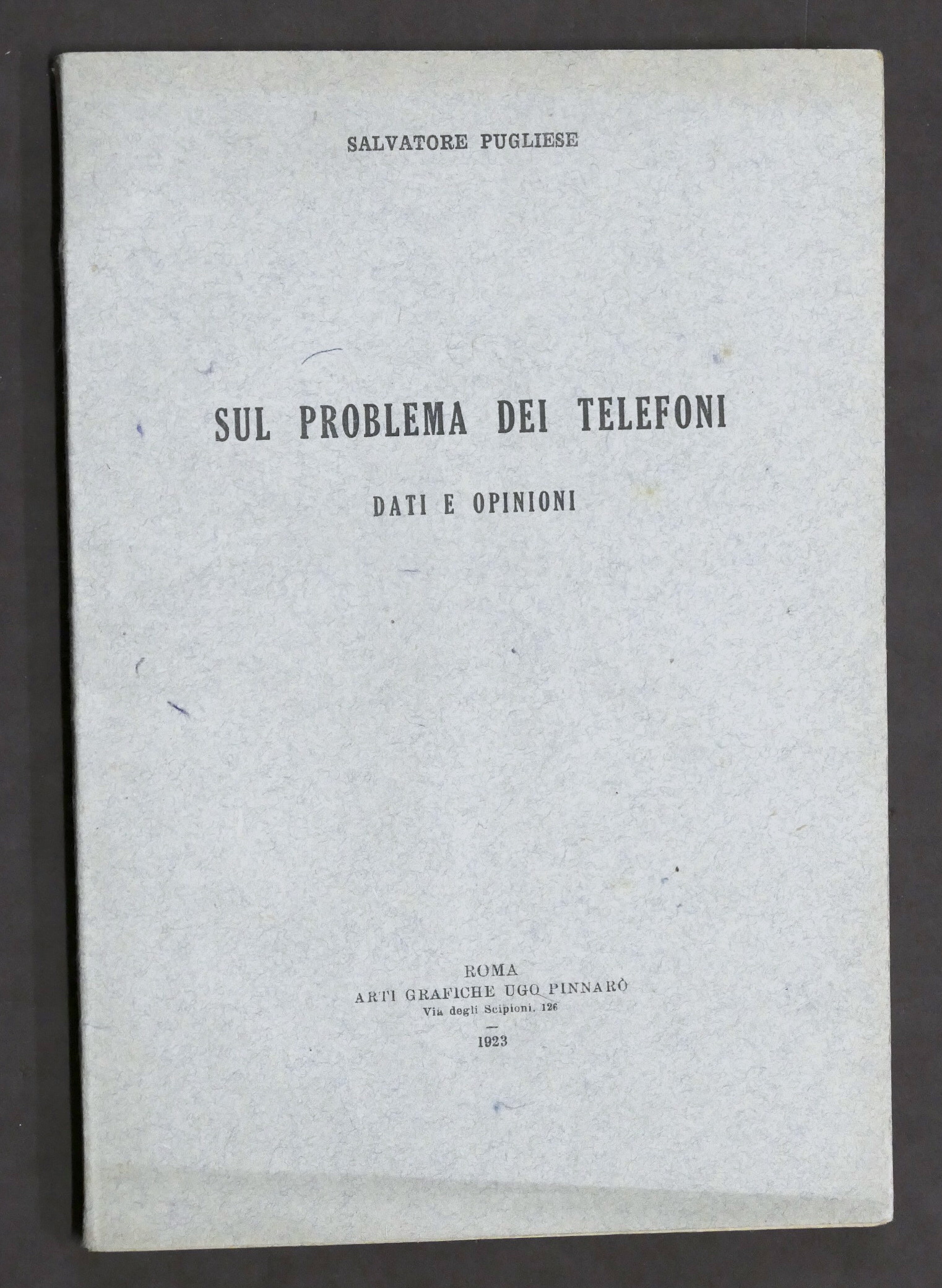 Telefonia - S. Pugliese - Sul problema dei telefoni Dati …