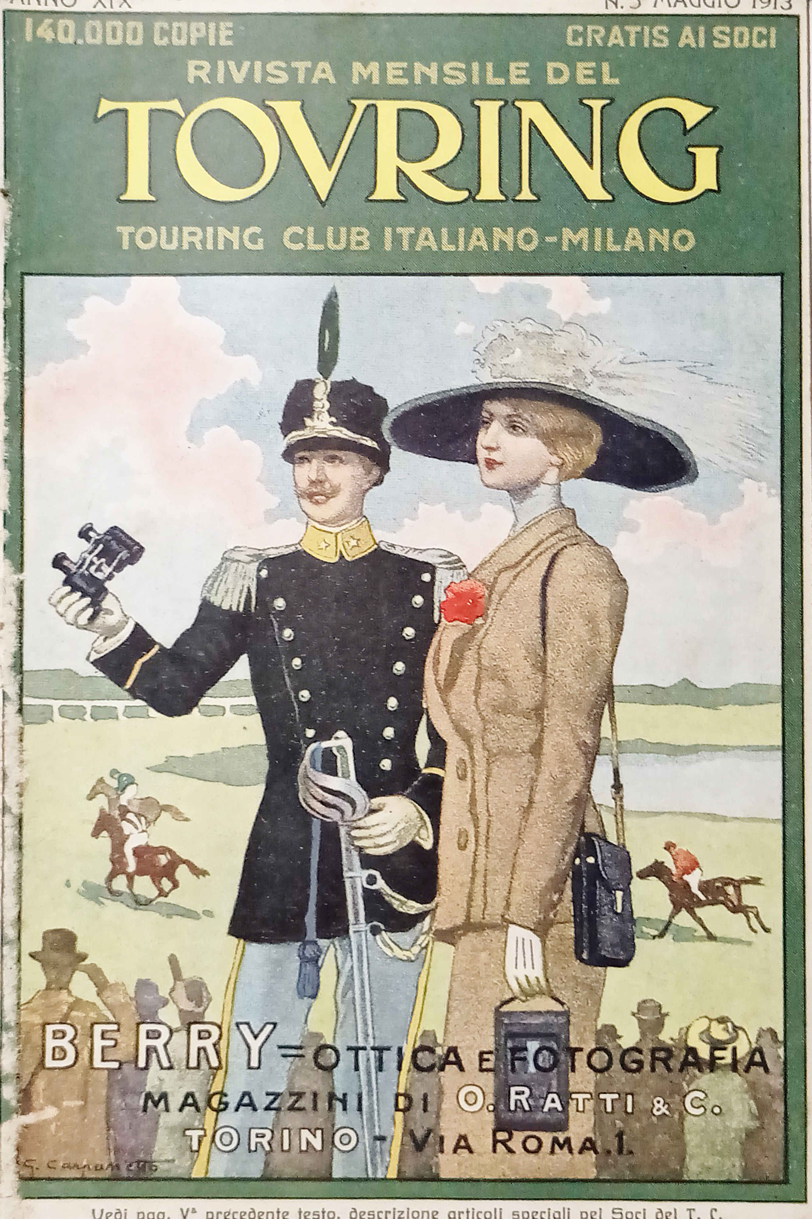 Touring Club Italiano - Milano N. 5 - 1913 Pubblicità …
