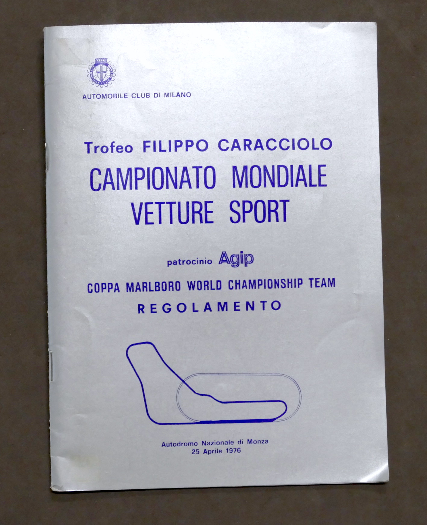 Trofeo Caracciolo Campionato Mondiale Vetture Sport Monza - 1976 - …