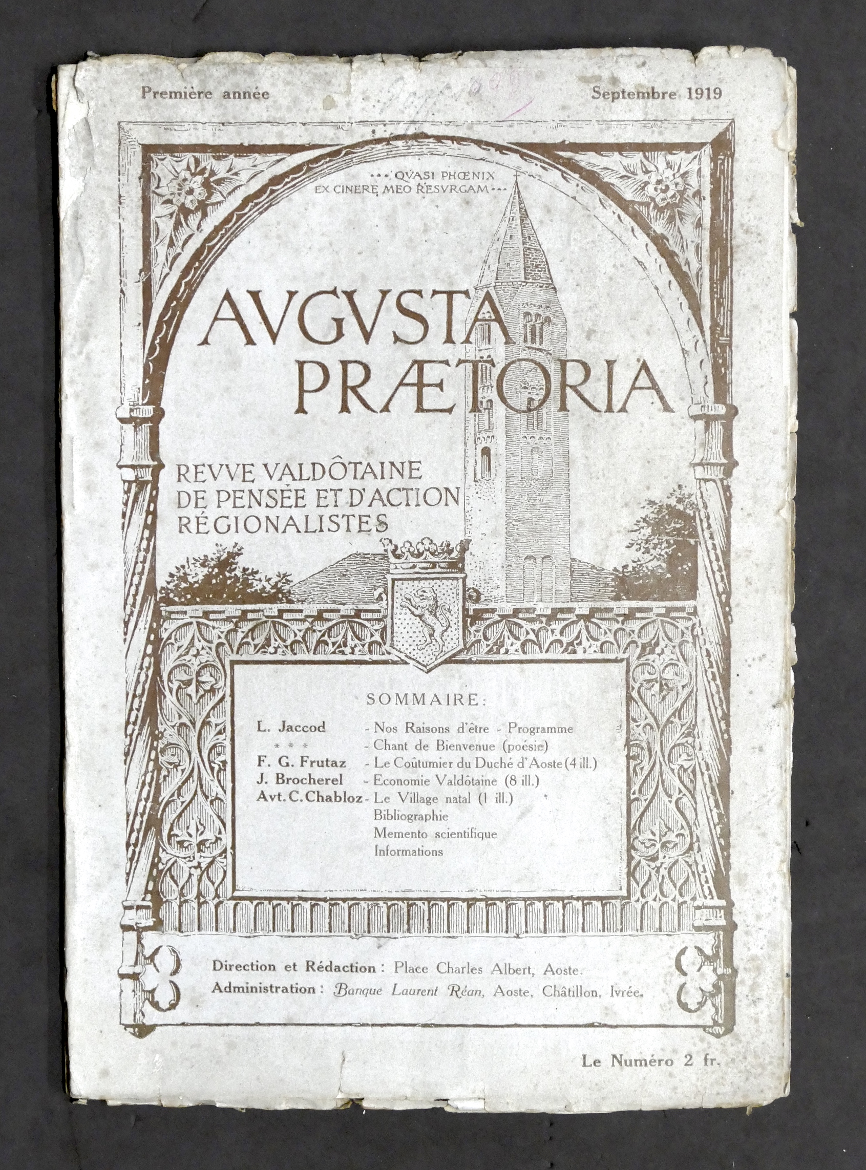 Valle d'Aosta - Rivista Augusta Praetoria - Anno I N° …