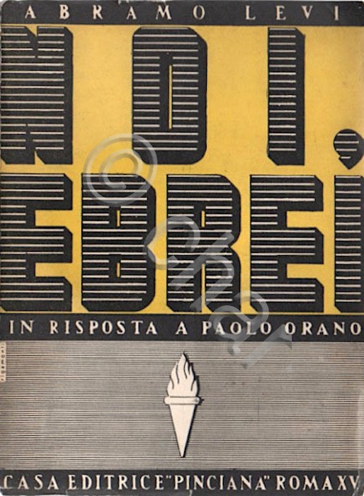 Ventennio - A. Levi - Noi Ebrei In risposta a …