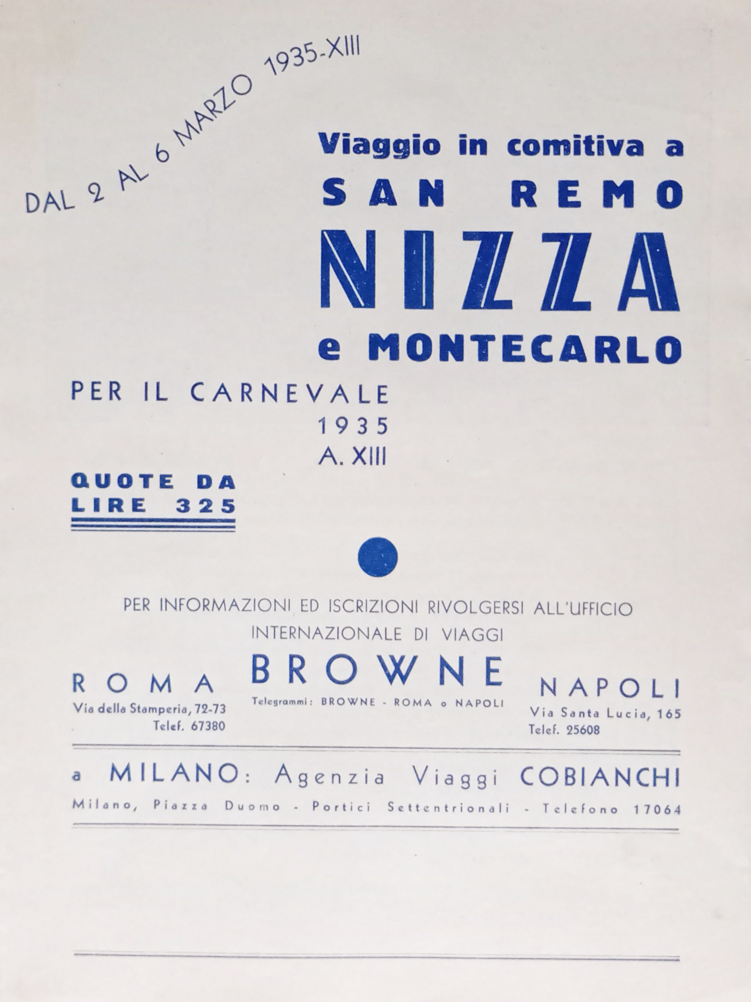 Viaggio in comitiva a Sanremo, Nizza e Montecarlo per il …
