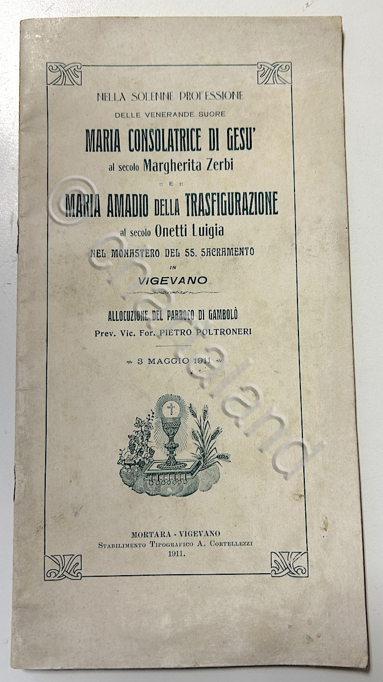 Vigevano - Venerande suore Zerbi e Onetti - Orazione Parroco …
