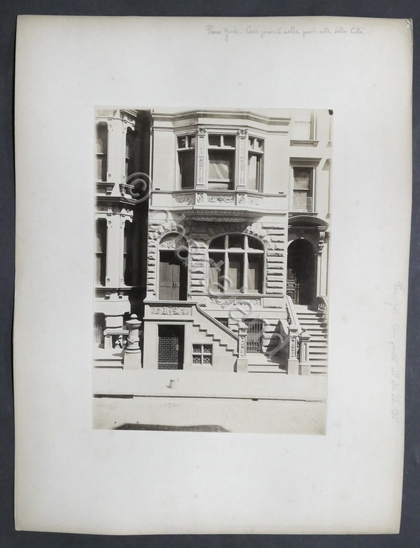 Vintage Photo - New York: Private house in the upper …