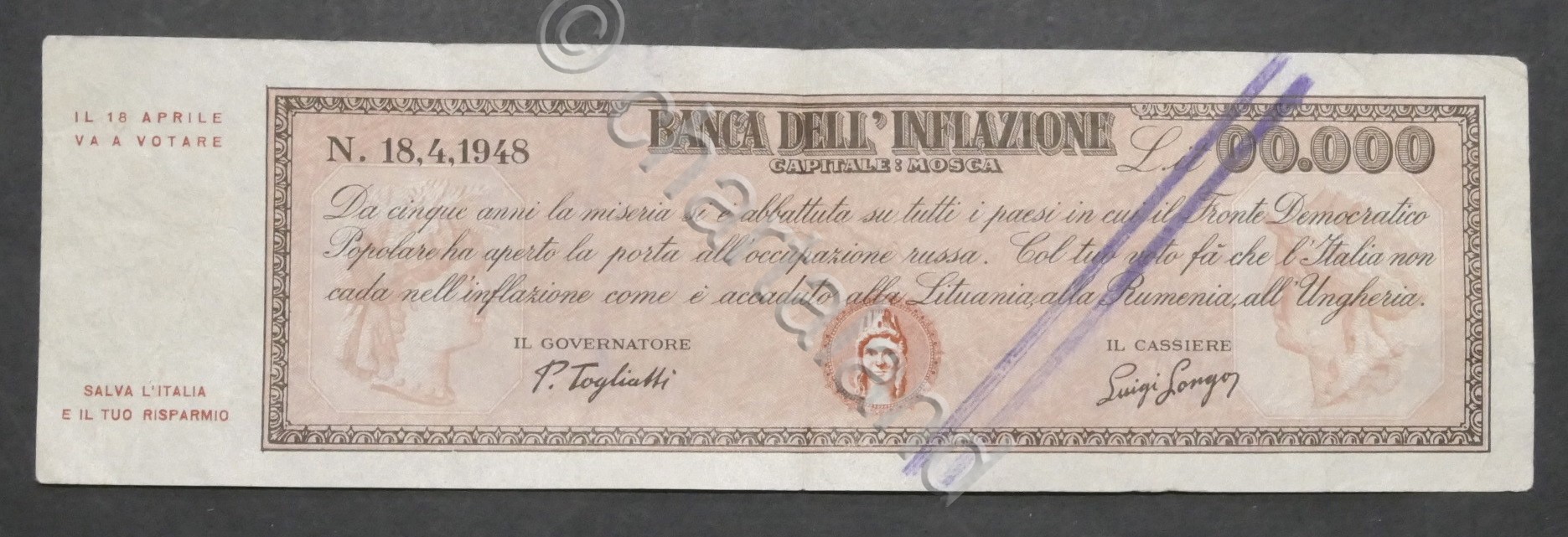 Volantino di propaganda contro il Fronte Democratico Popolare - Elezioni …