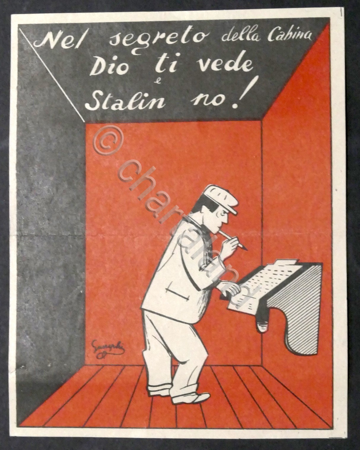 Volantino propaganda anticomunista - Elezioni Politiche - 1948