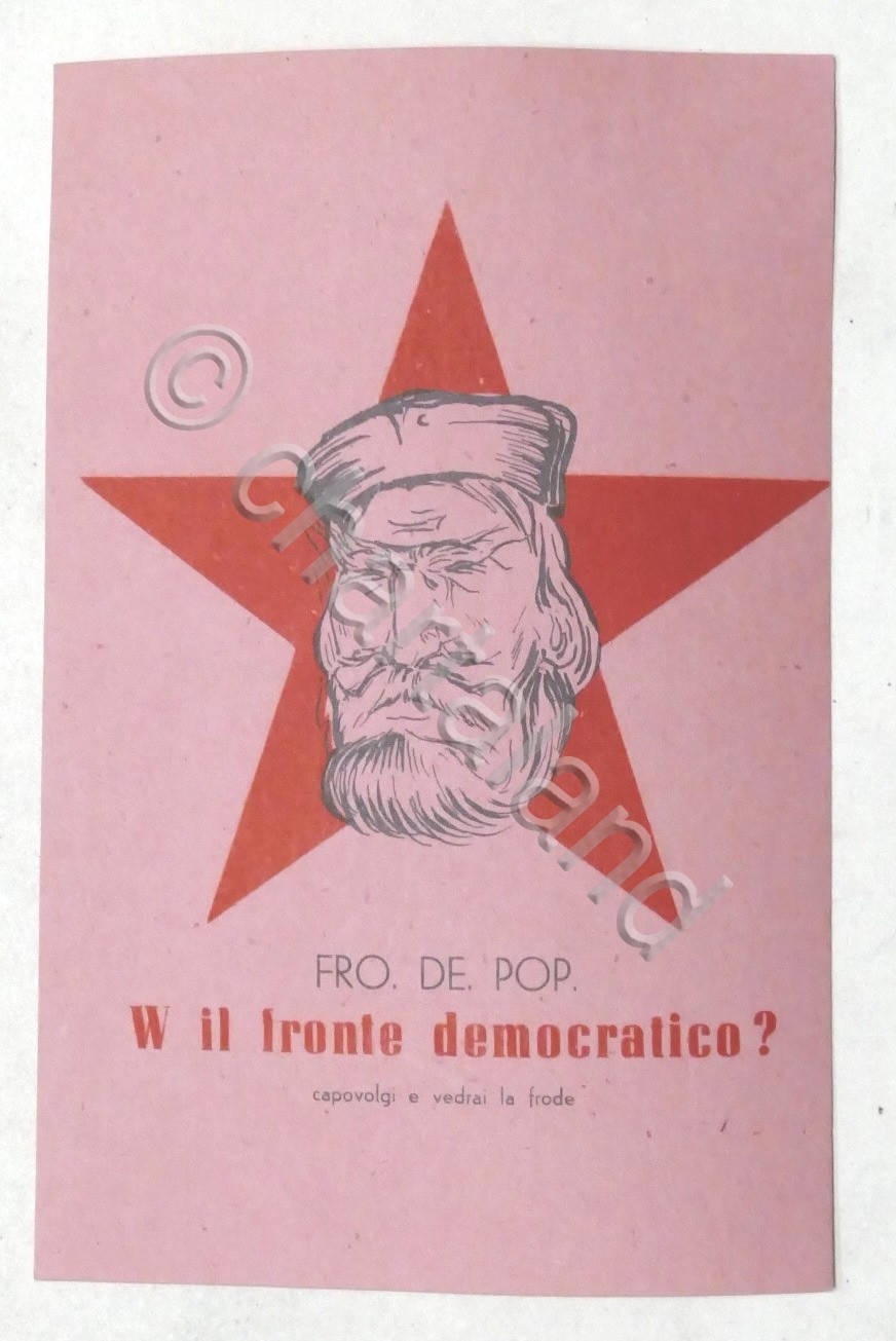 Volantino propaganda contro il Fronte Democratico Popolare - Elezioni 1948