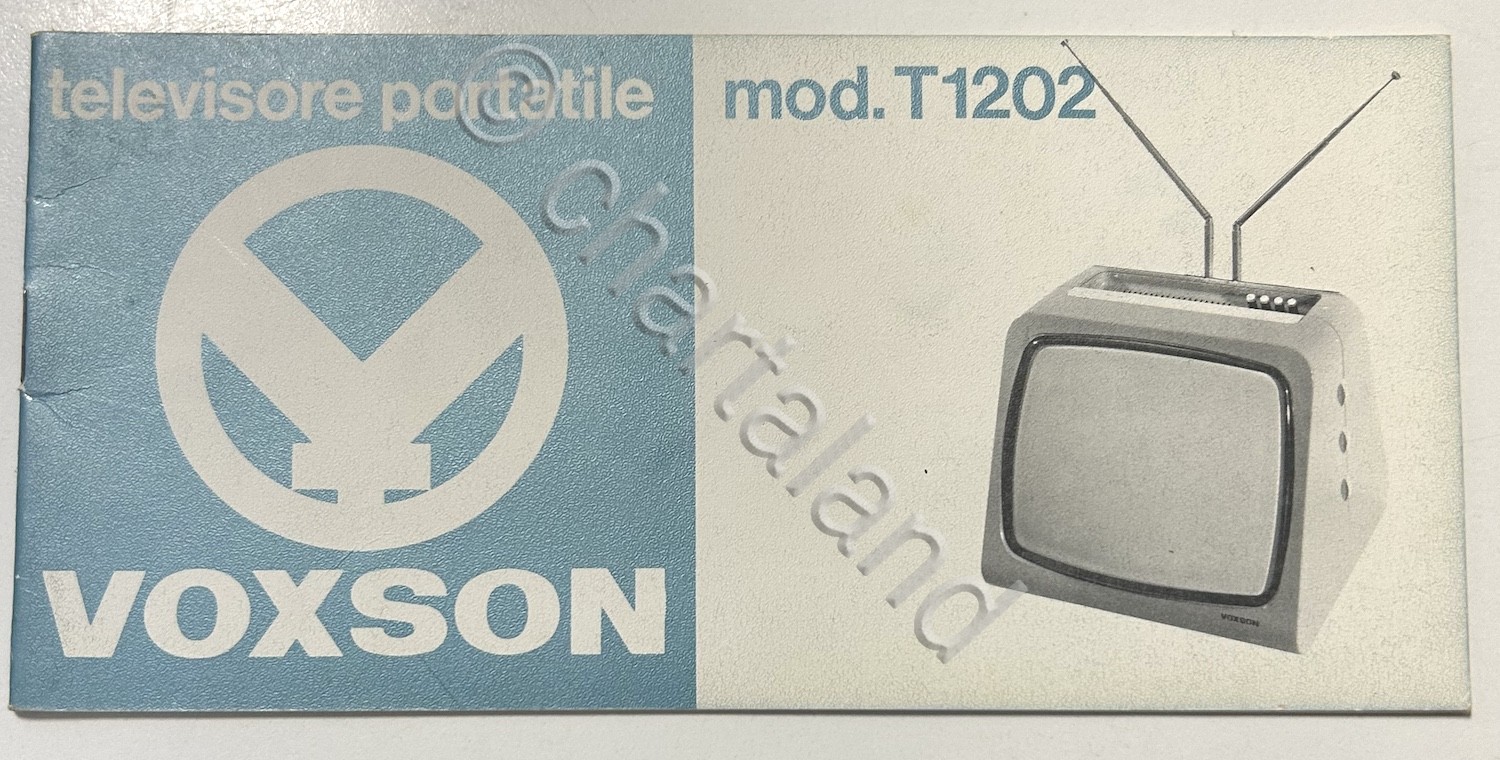 Voxson Televisore portatile Mod. T1202 - Istruzioni - anni '70