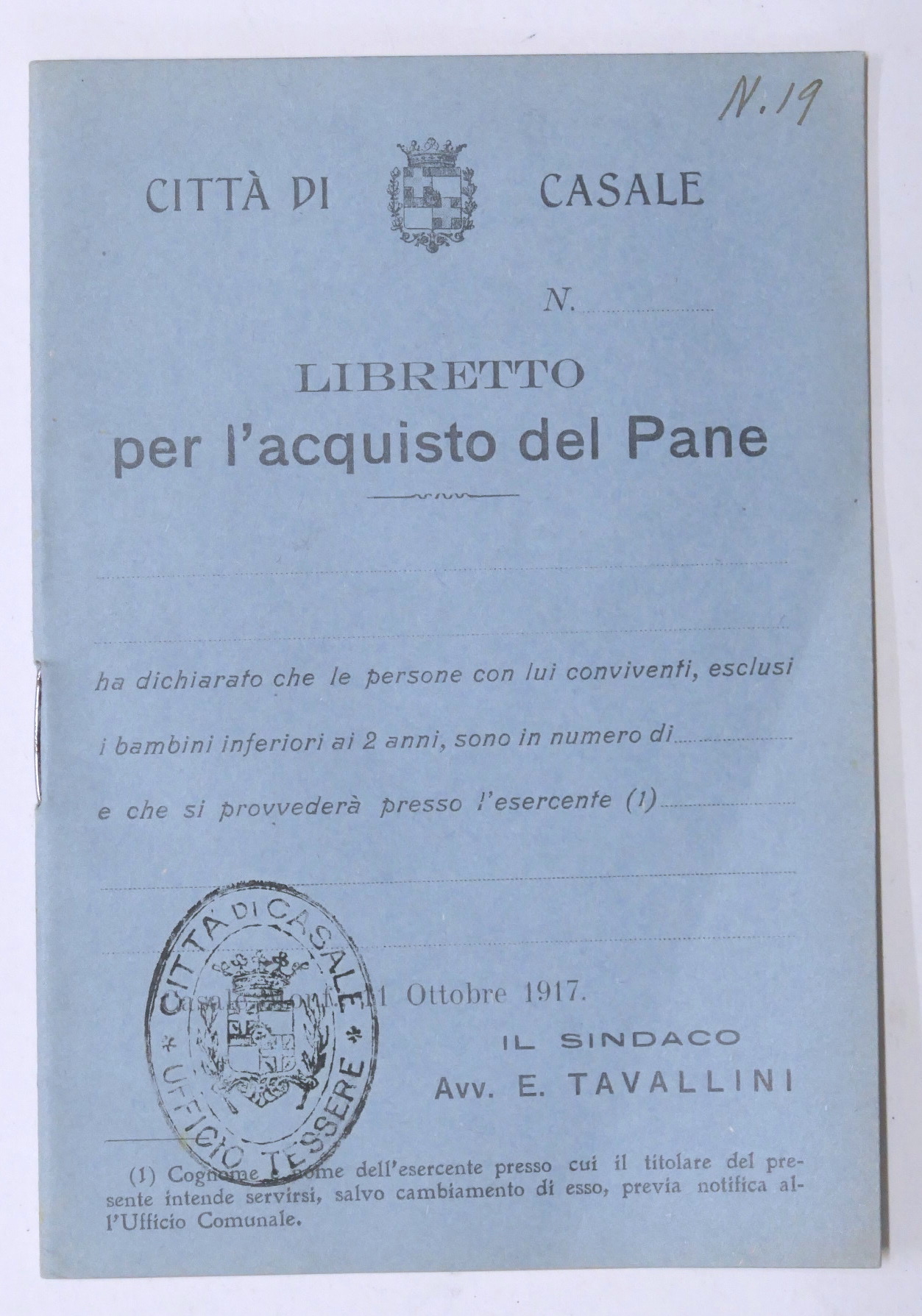 WWI - Città di Casale - Libretto per l'acquisto del …