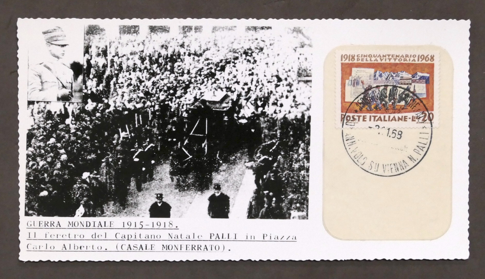 WWI - Fotografia con annullo - Funerali N. Palli - …