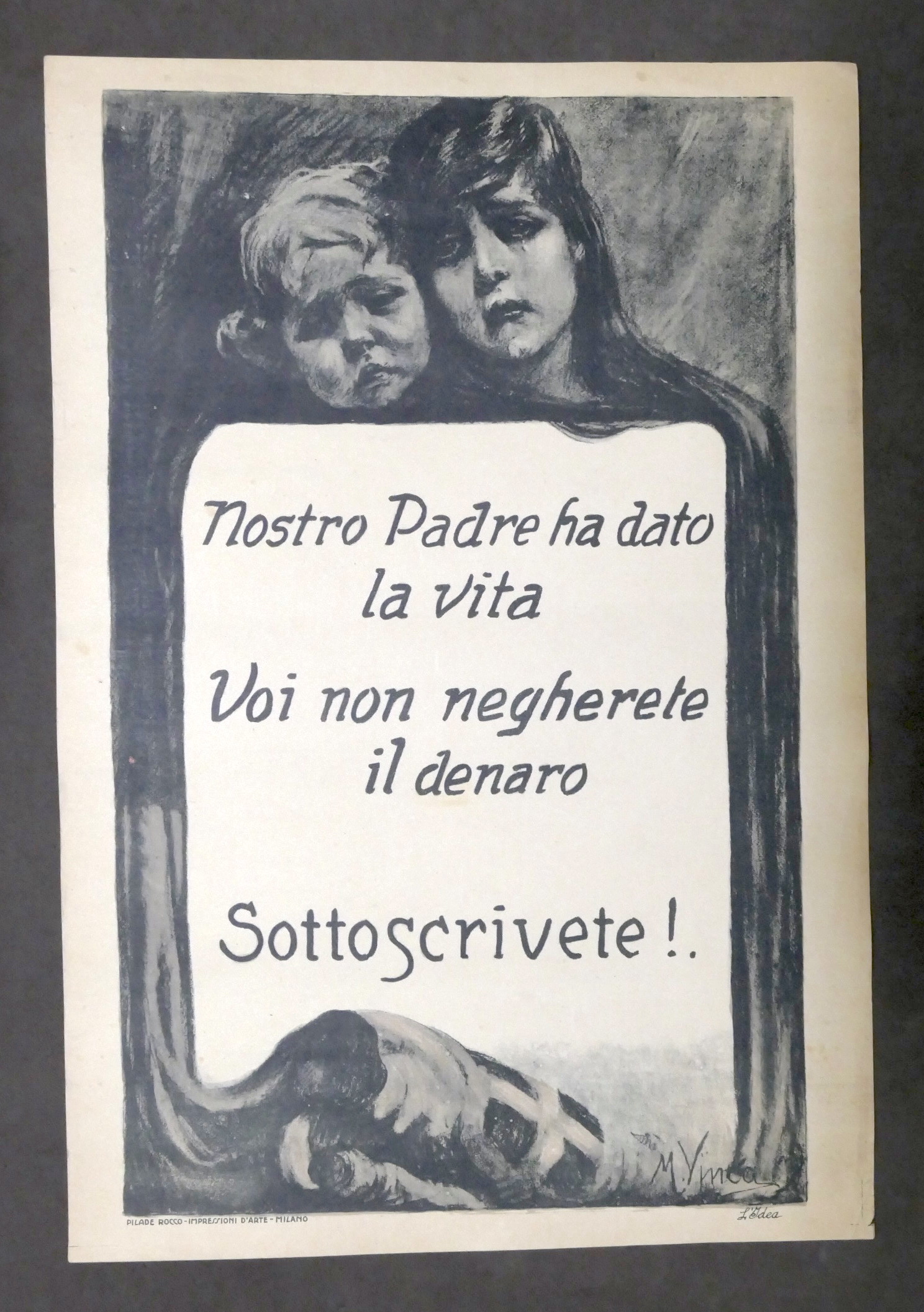 WWI - Manifesto sottoscrizione raccolta denaro per la patria - …
