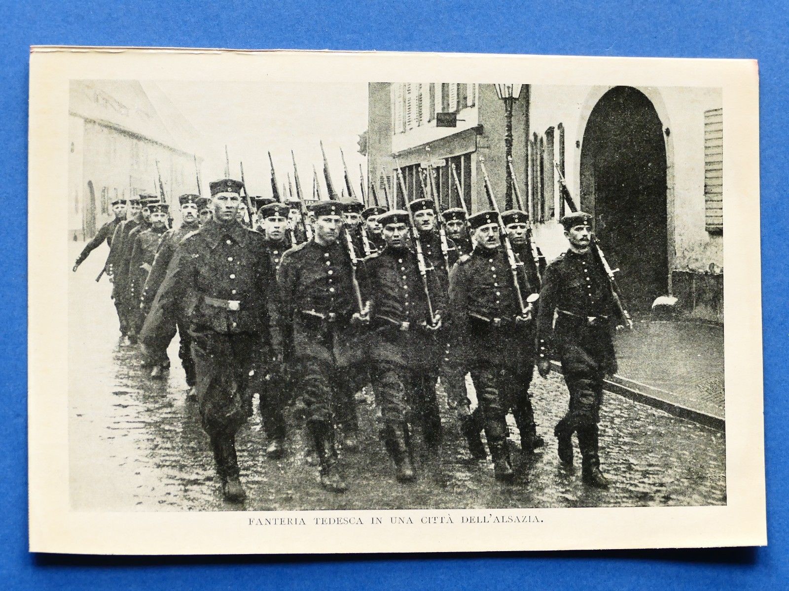WWI - Stampa fotografia d'epoca - Fanteria Tedesca in una …