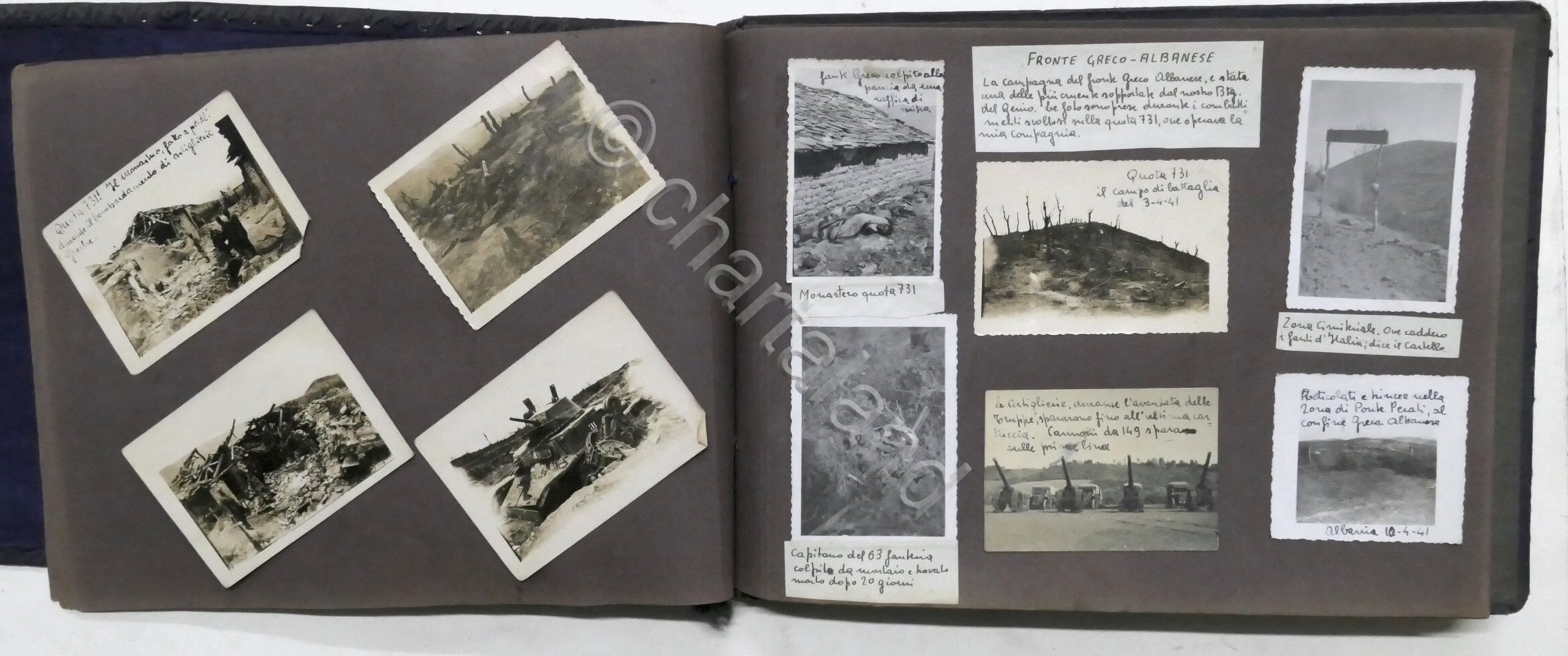 WWII - Album fotografie fronte Greco - Albanese - 1941 …