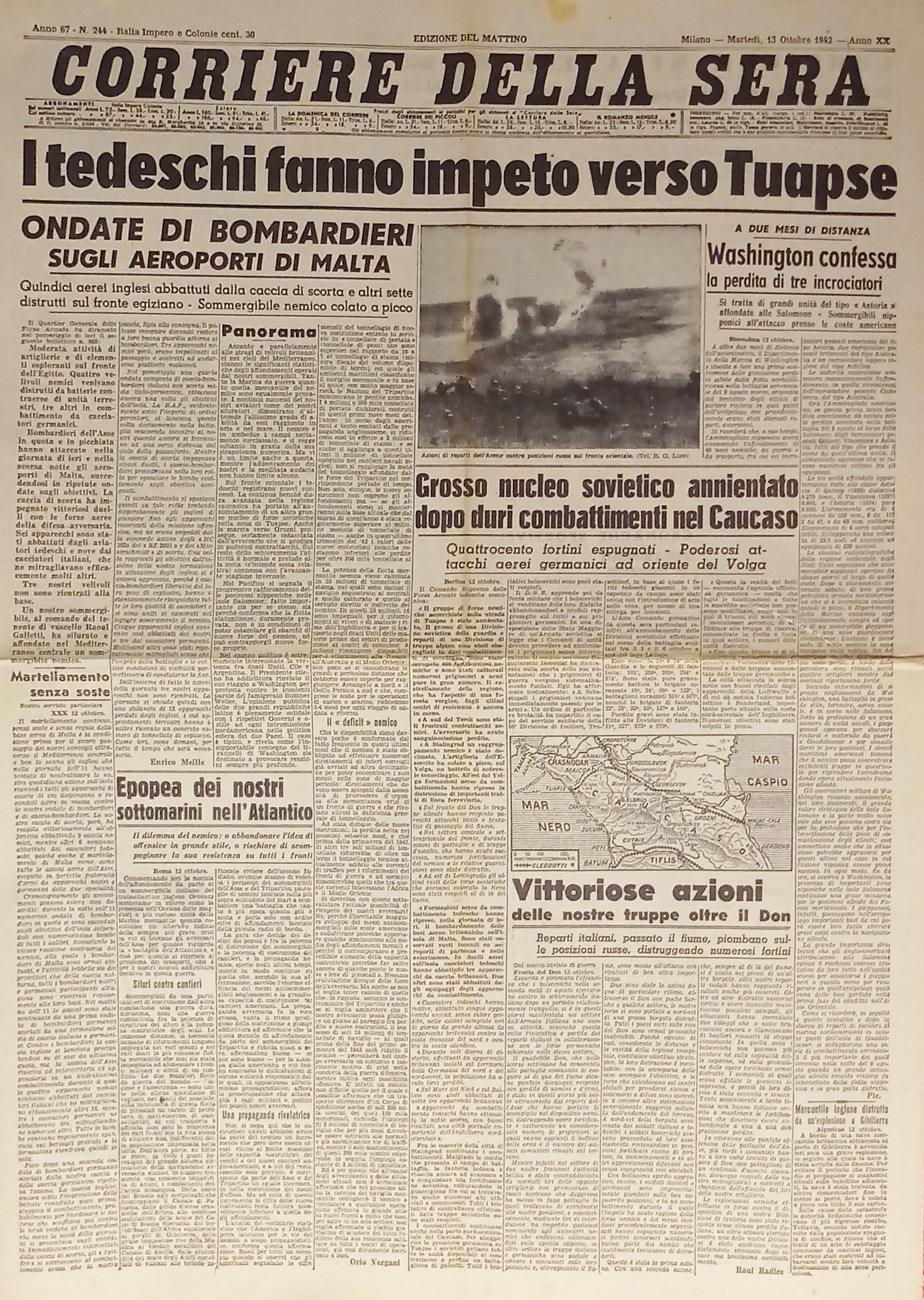 WWII - Corriere della Sera N. 244 - 1942 I …