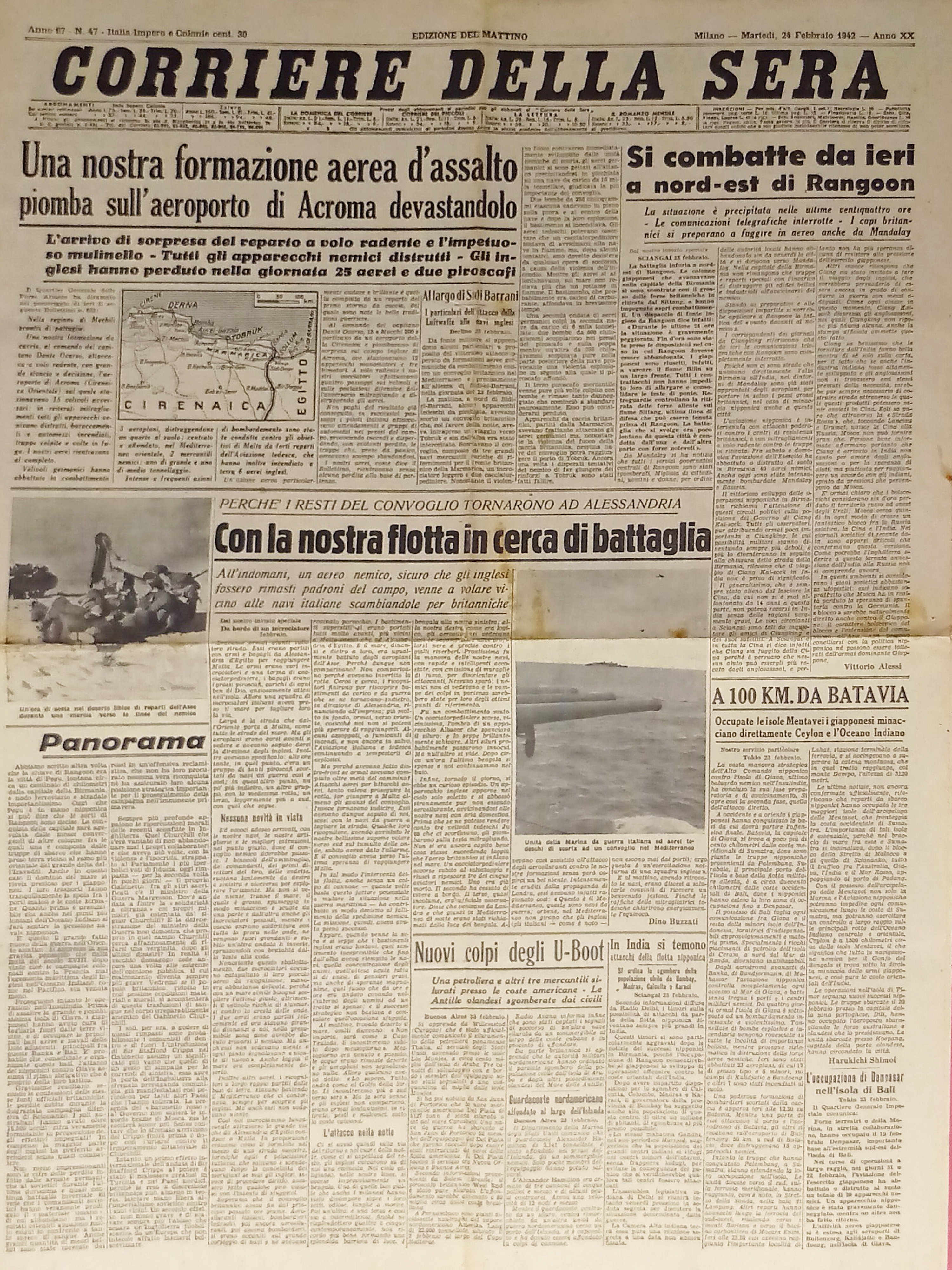 WWII - Corriere della Sera N. 47 - 1942 Si …