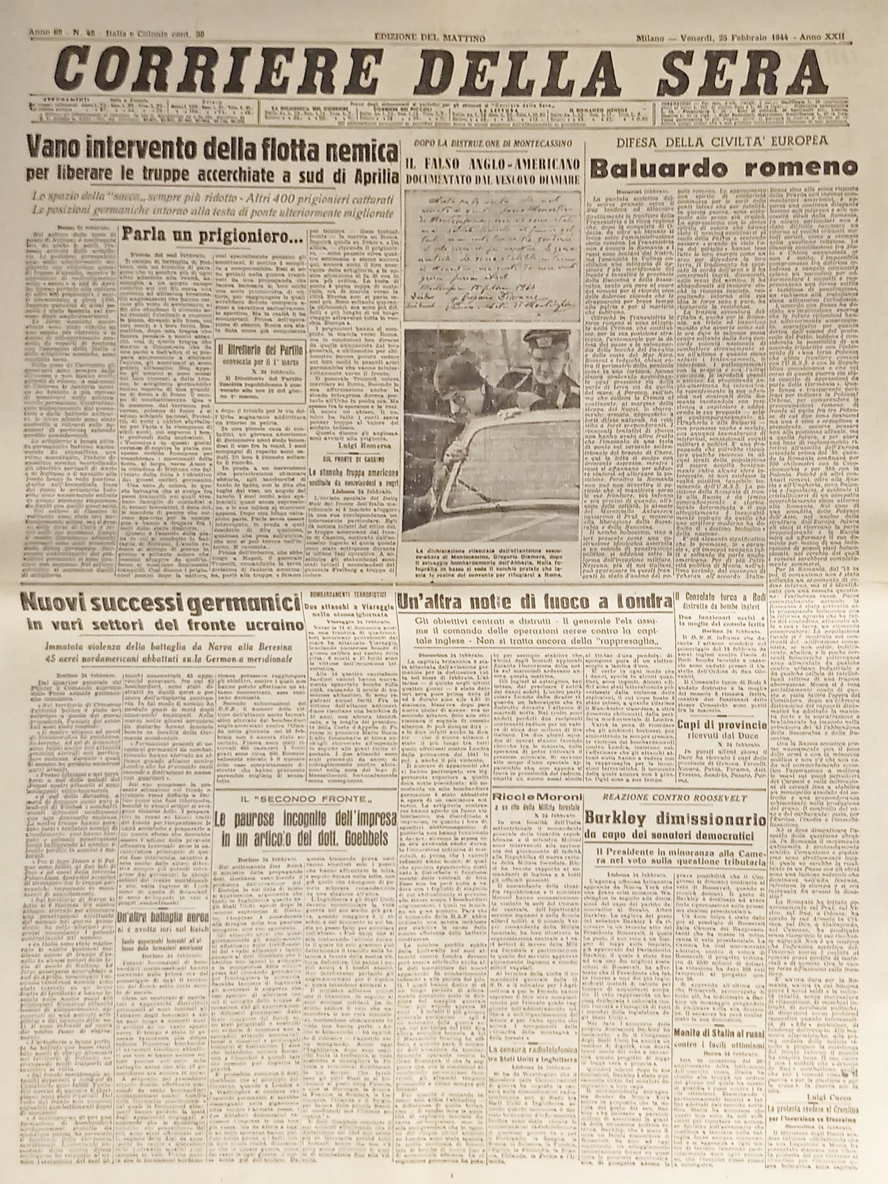 WWII - Corriere della Sera N. 48 - 1944 Difesa …