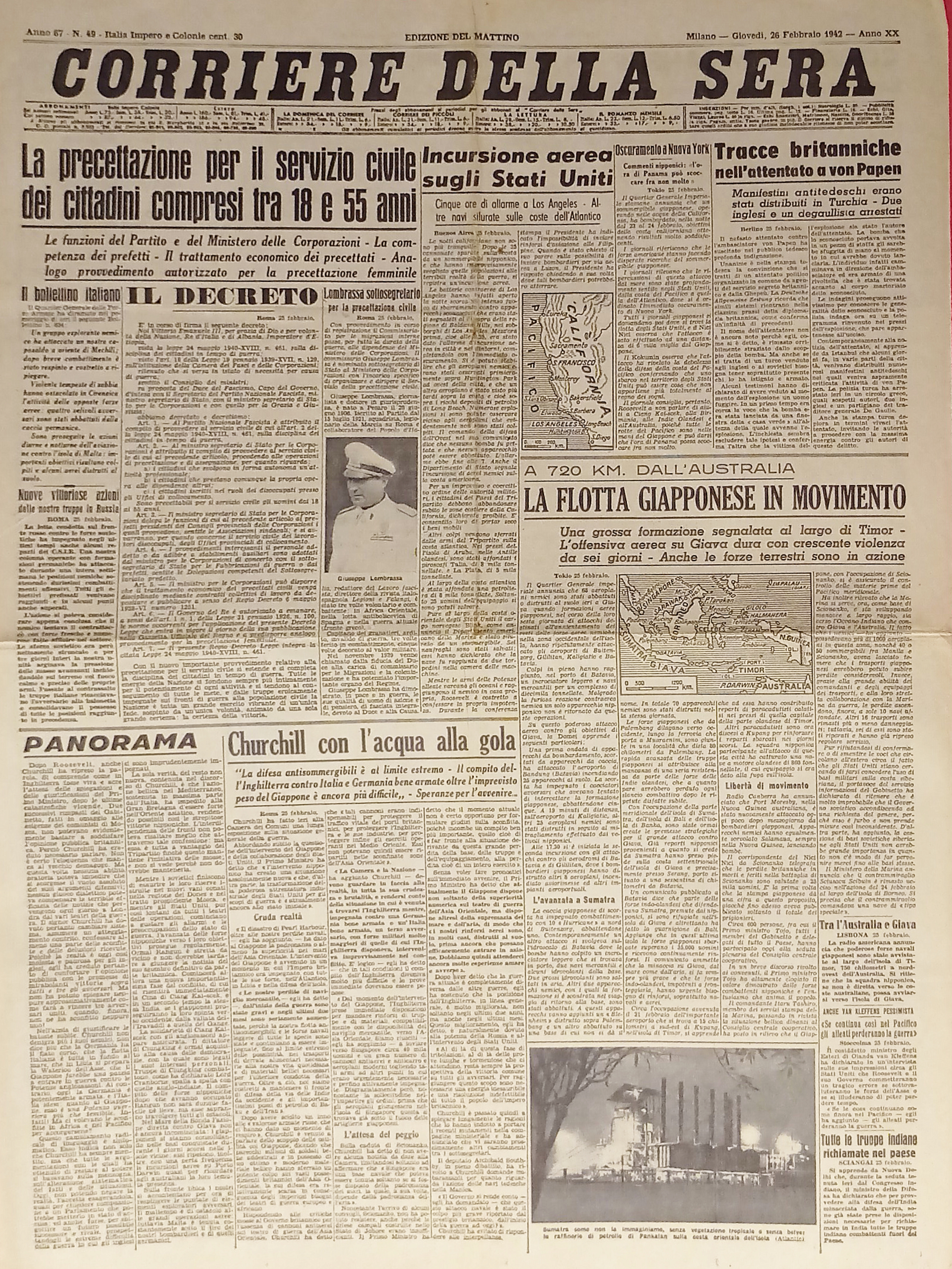 WWII - Corriere della Sera N. 49 - 1942 La …