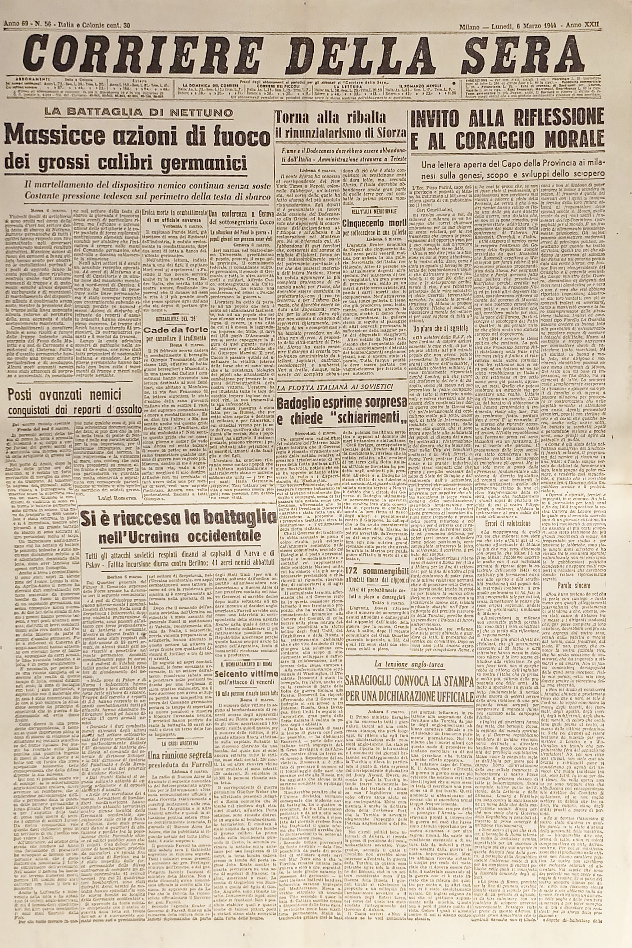 WWII - Corriere della Sera N. 56 - 1944 La …