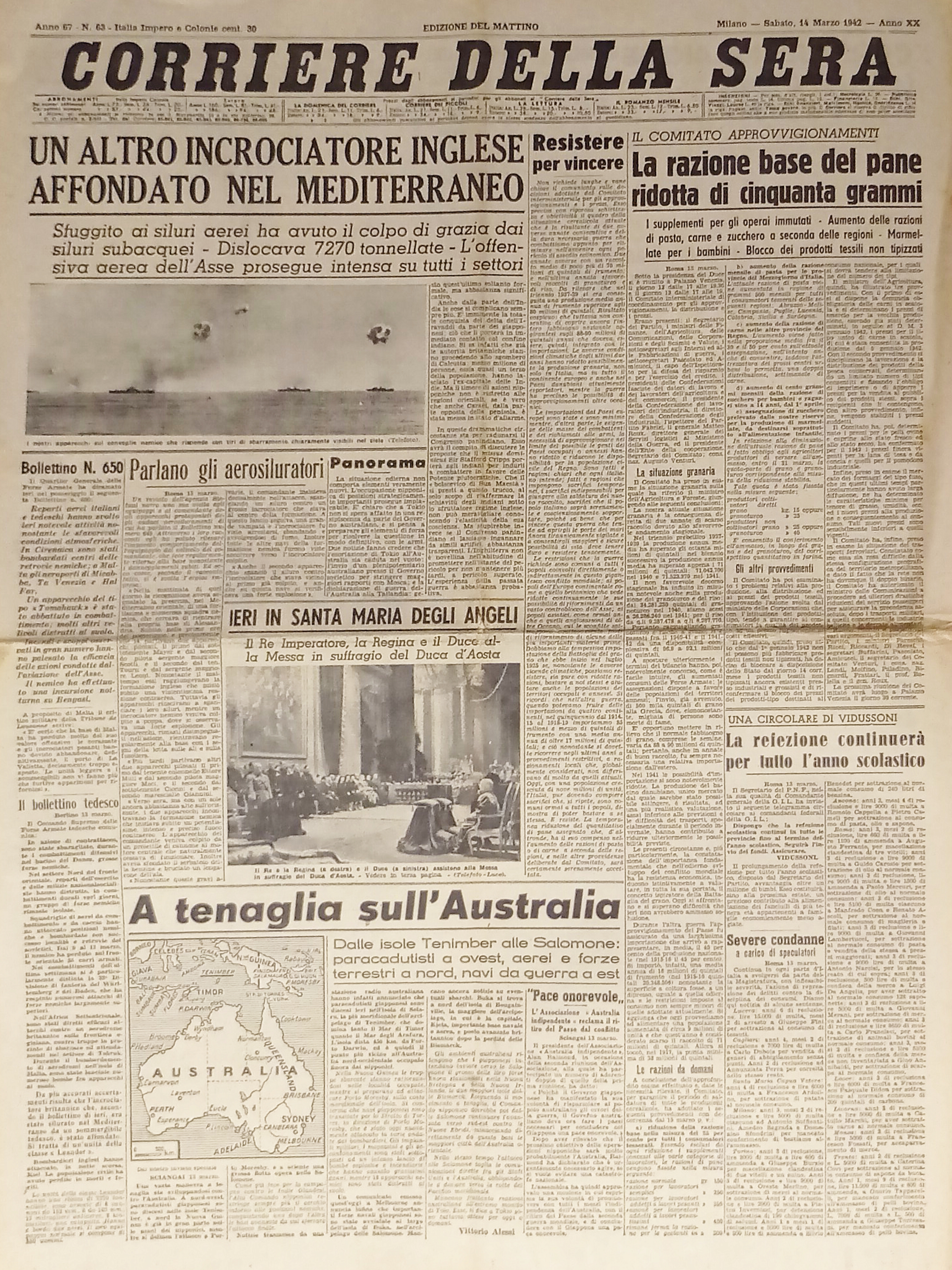 WWII - Corriere della Sera N. 63 - 1942 Un …