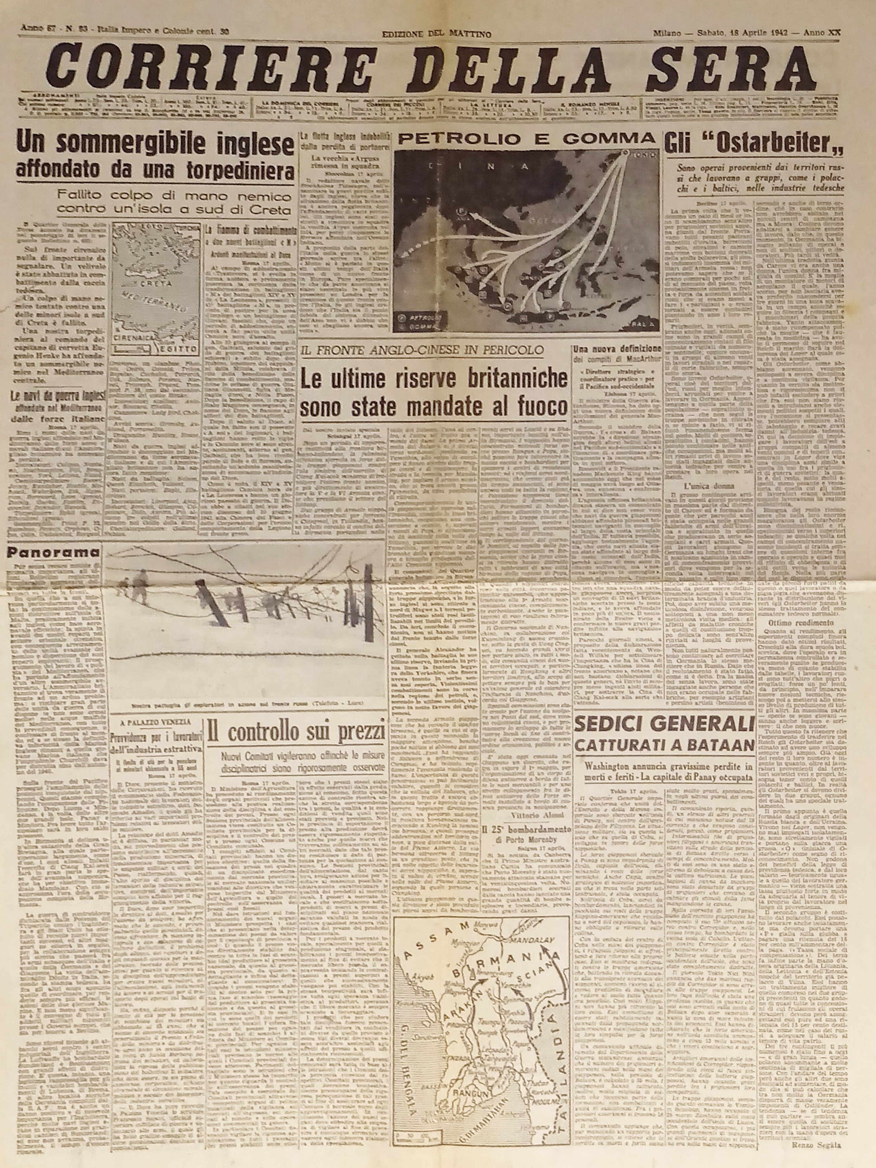 WWII - Corriere della Sera N. 93 - 1942 Il …
