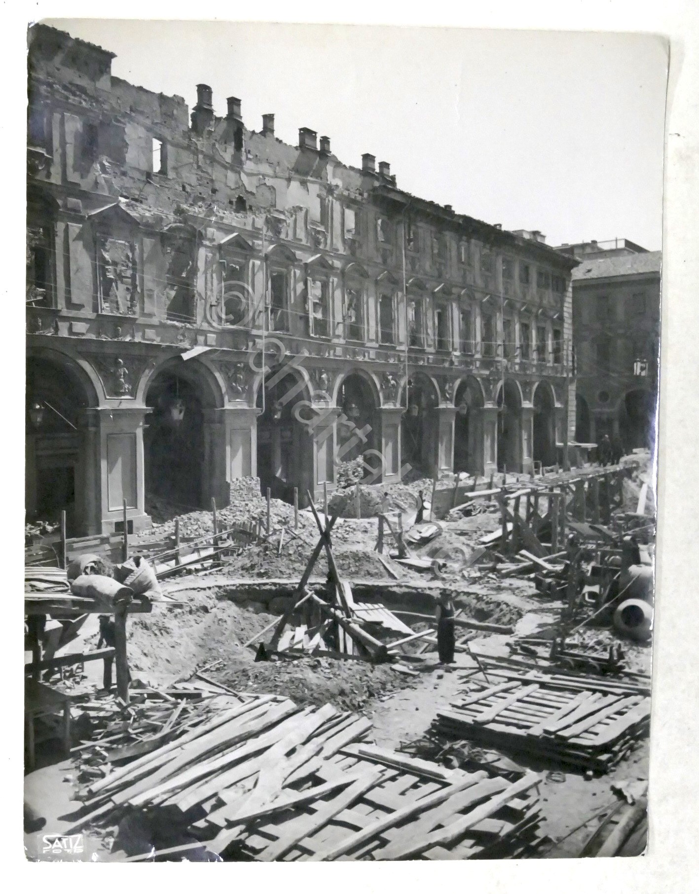 WWII - Fotografia Bombardamento Piazza San Carlo - Torino - …