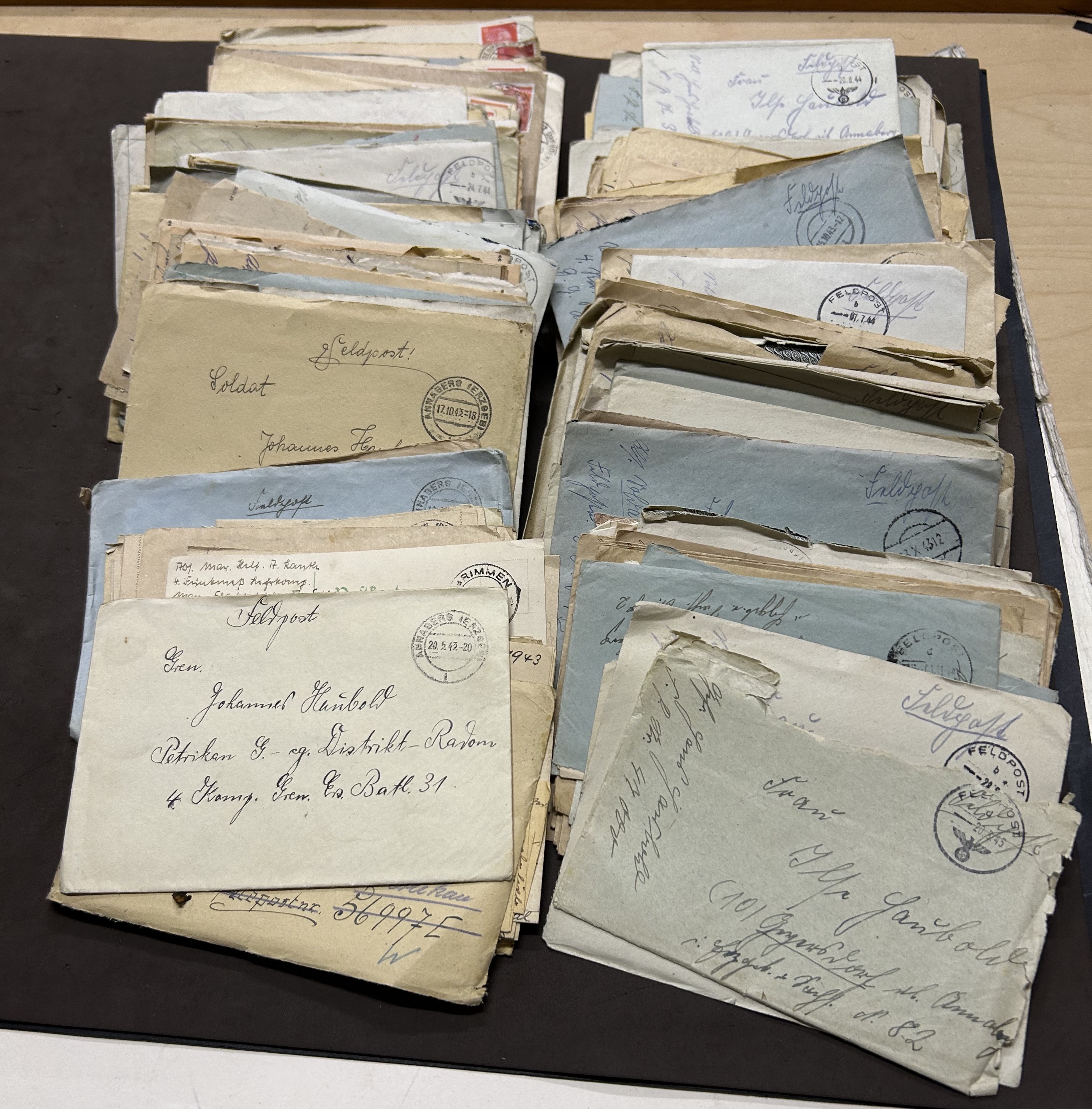 WWII - Grande Lotto Corrispondenza militare Feldpost Germania 1943-1945