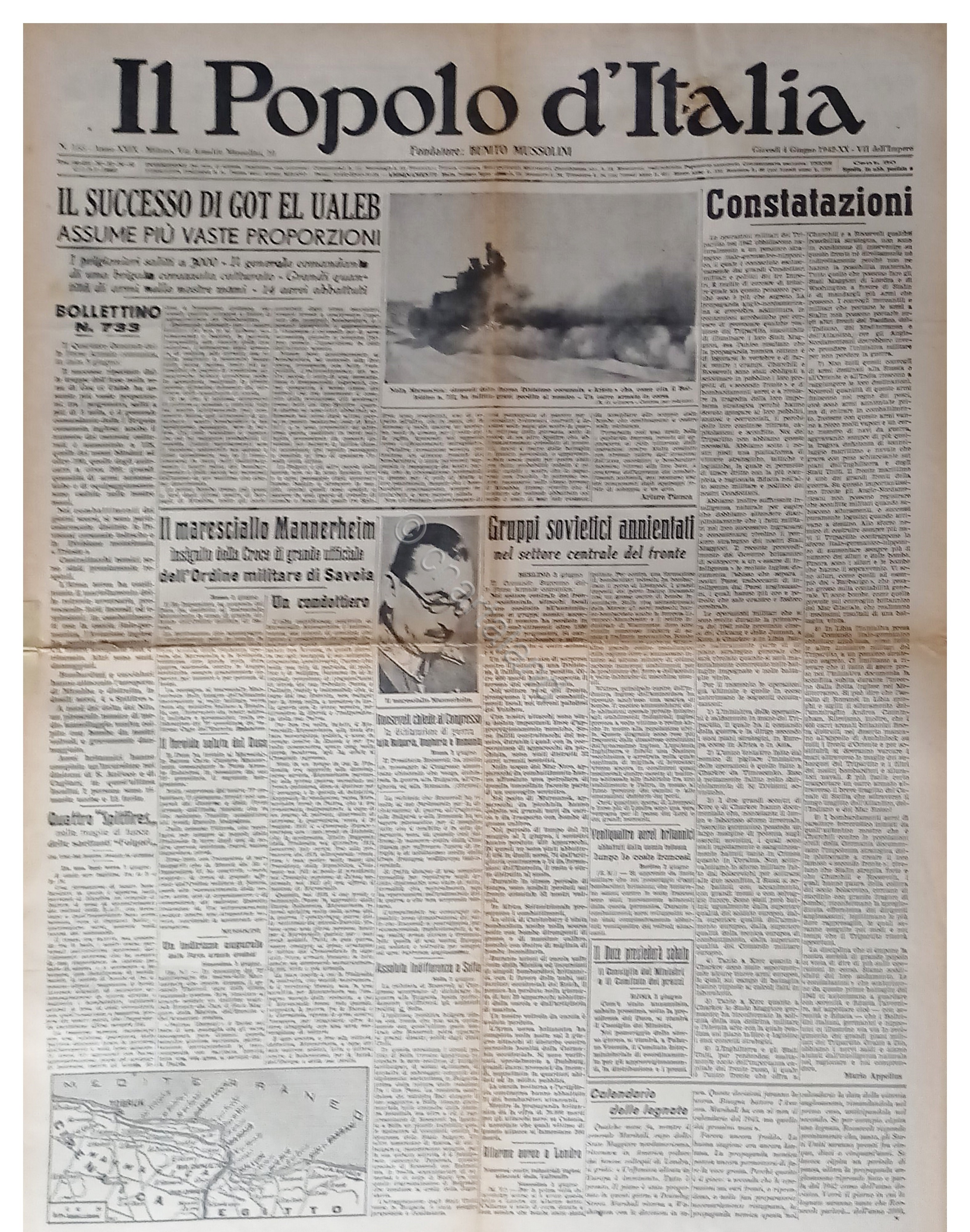 WWII - Il Popolo d'Italia N. 155 - 1942 Il …