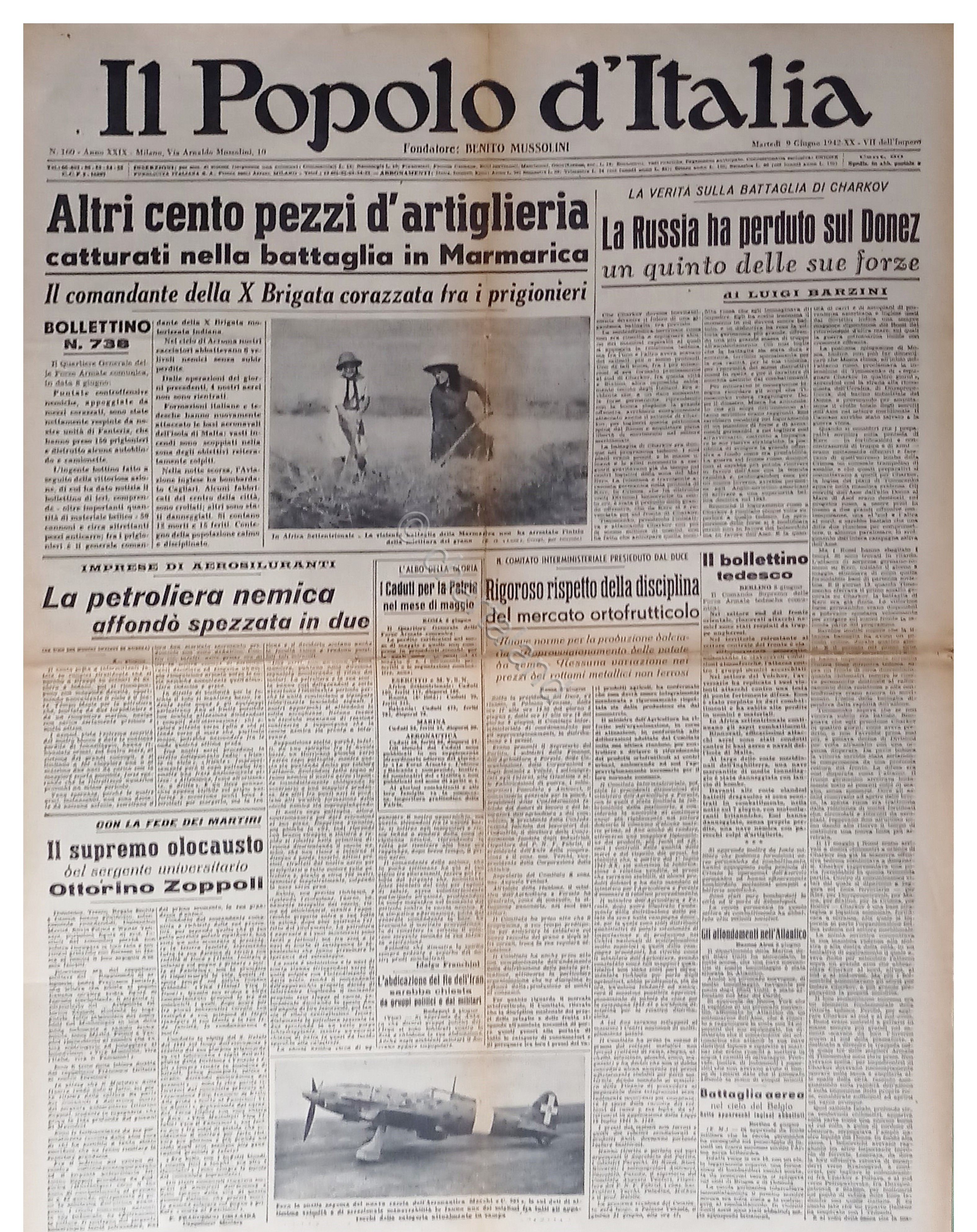 WWII - Il Popolo d'Italia N. 160 - 1942 La …