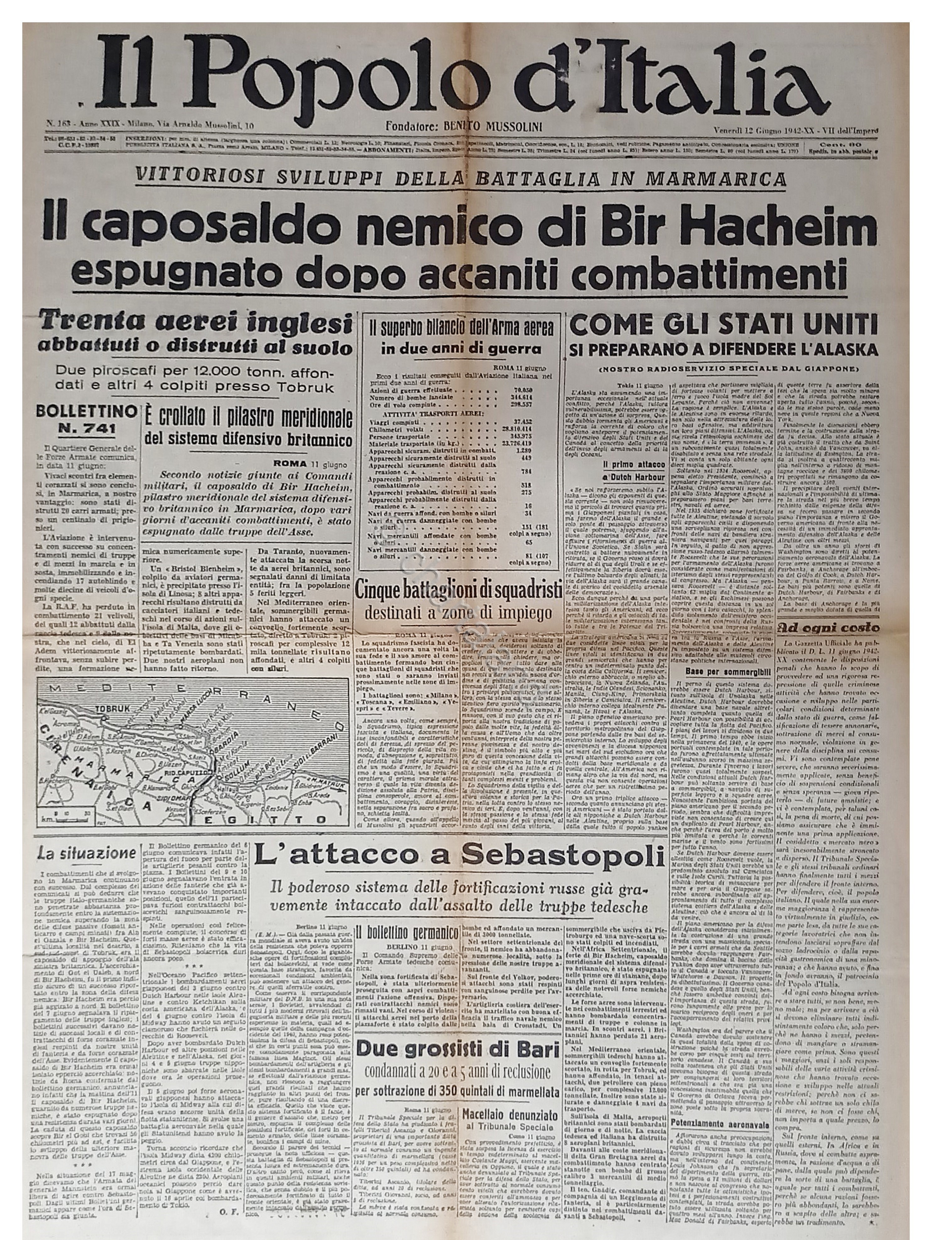 WWII - Il Popolo d'Italia N. 163 - 1942 Il …