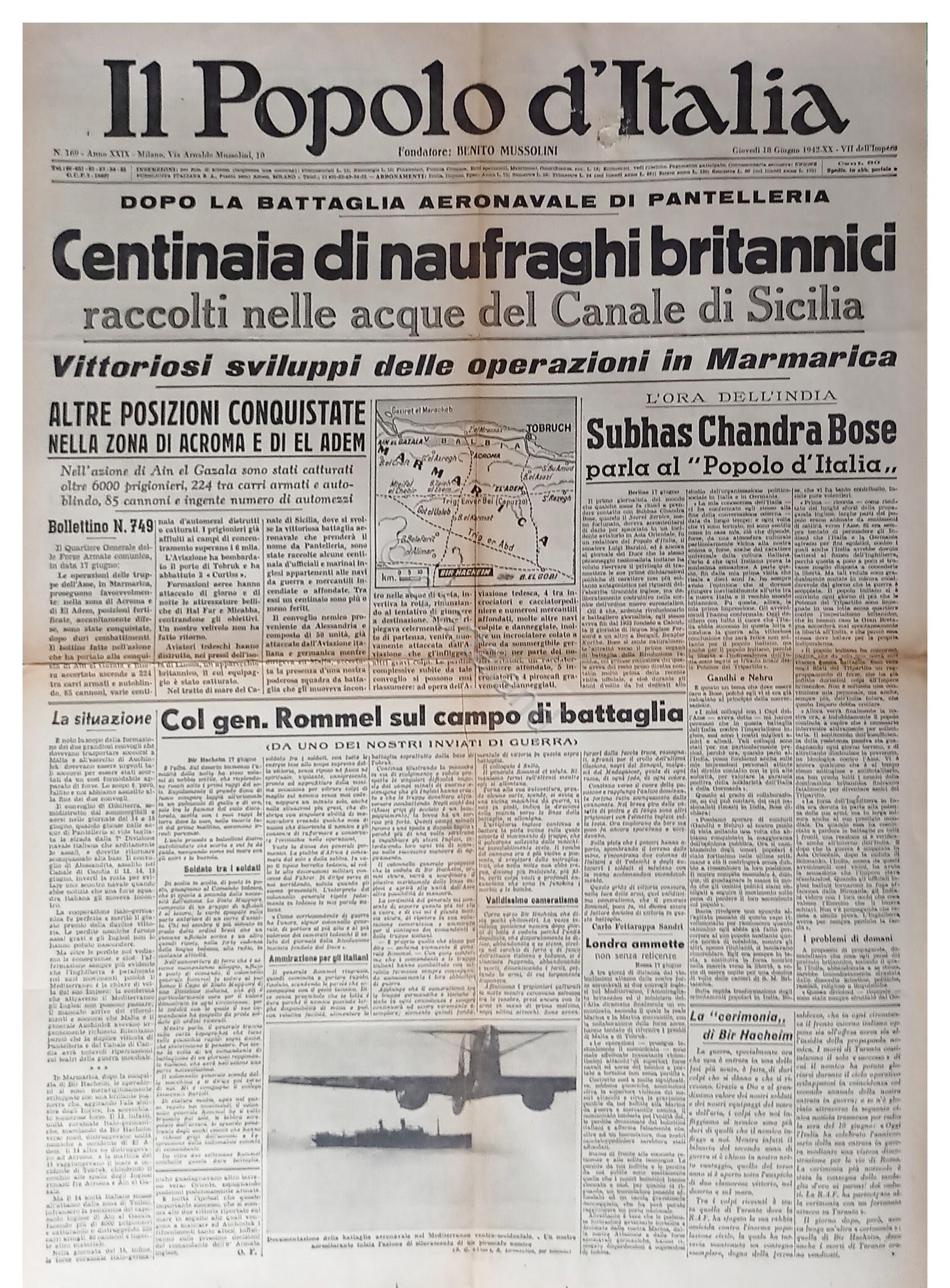WWII - Il Popolo d'Italia N. 169 - 1942 Centinaia …