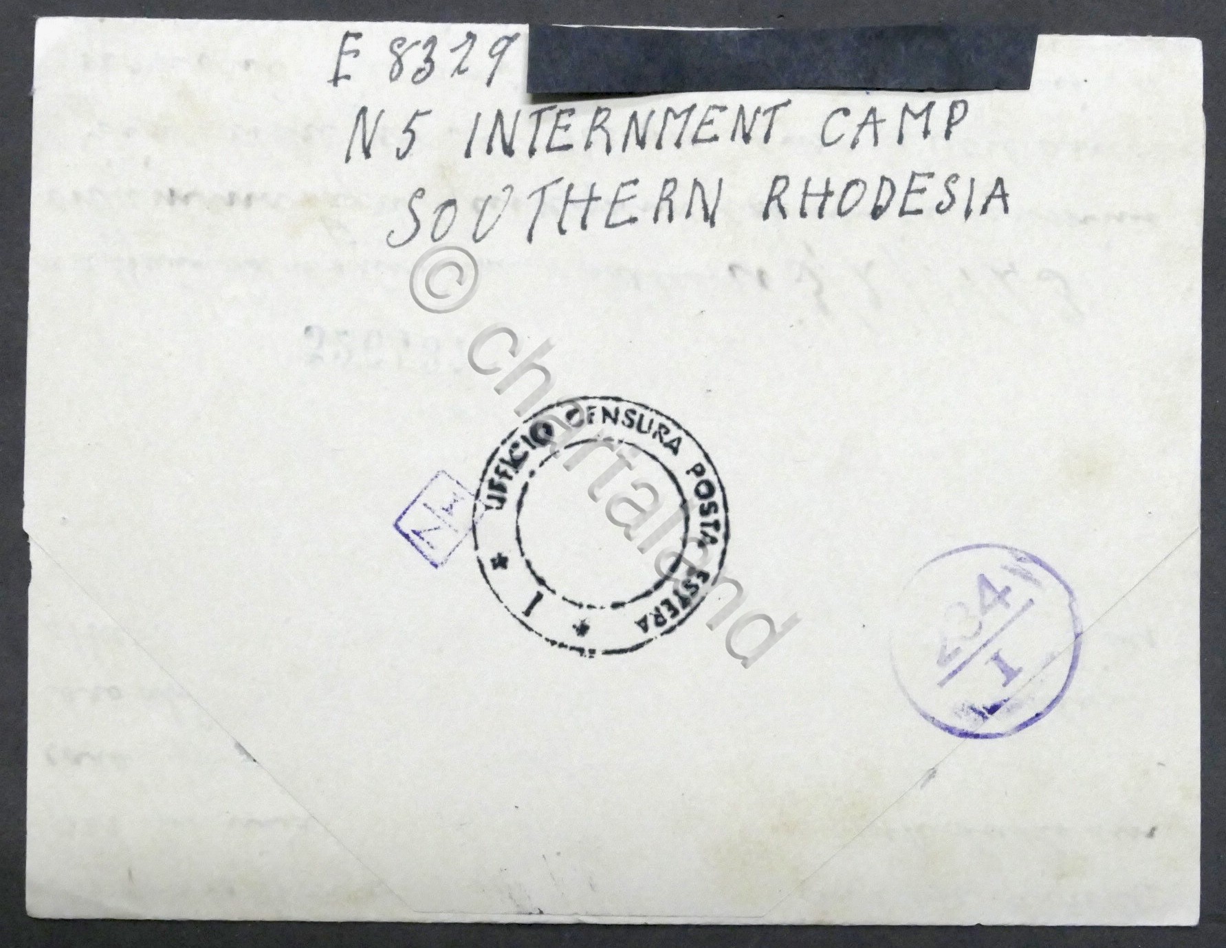 WWII - Lettera da prigioniero italiano - Campo N. 5 …