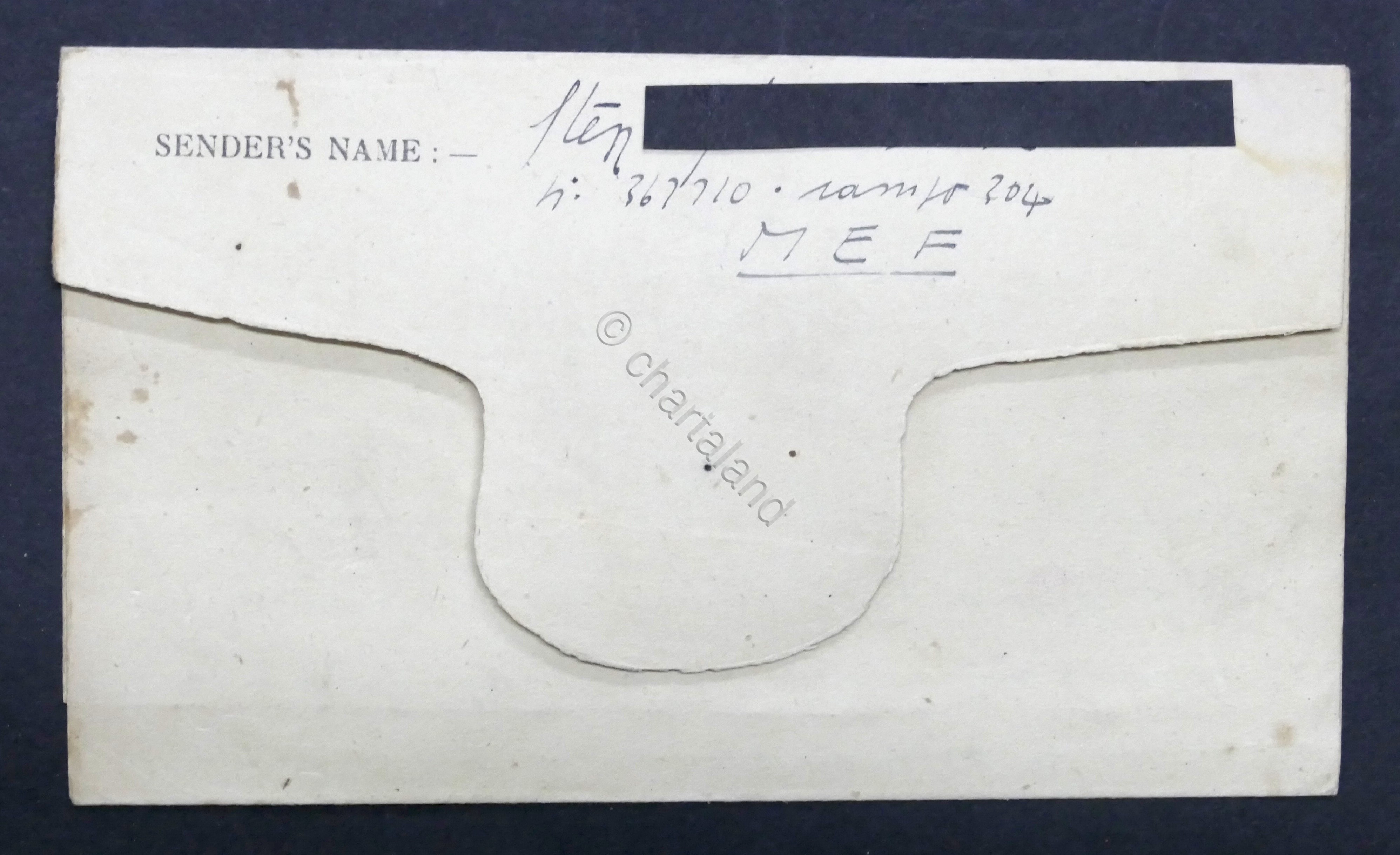 WWII - Lettera Prigioniero di Guerra italiano Campo 304 Middle …