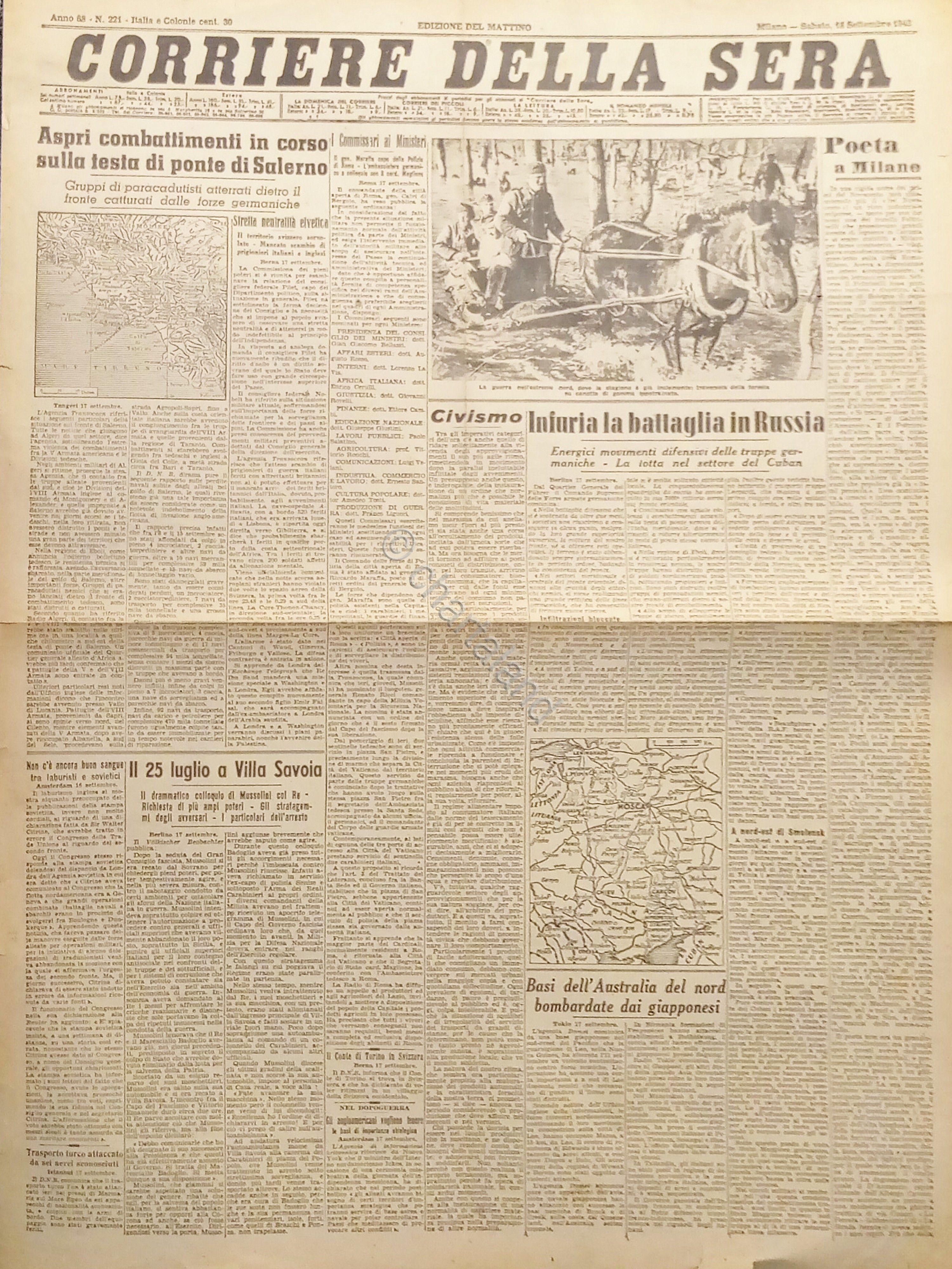 WWII - Quotidiano - Corriere della Sera N. 221 - …