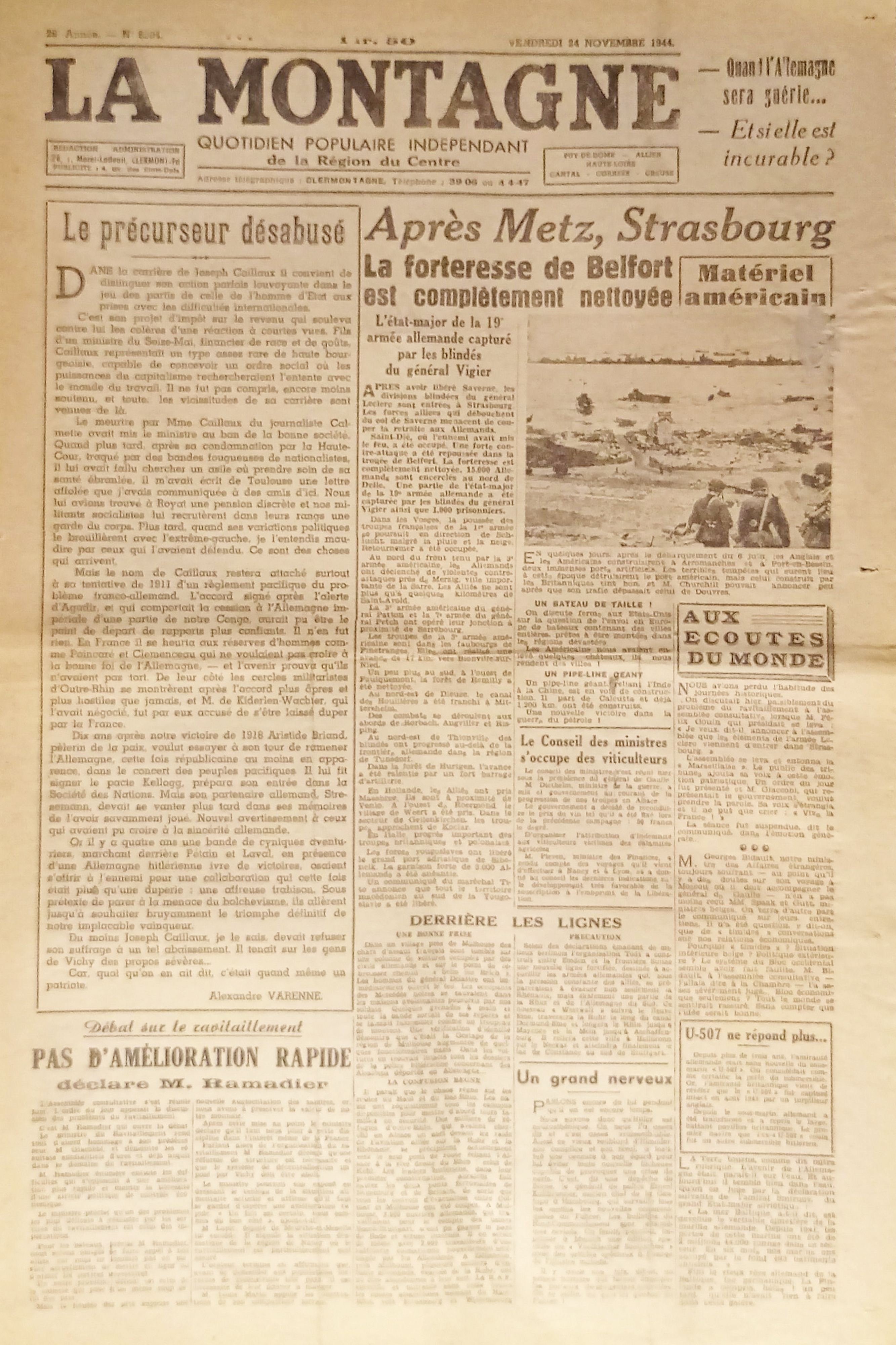 WWII - Quotidien - La Montagne N. 8304 - 1944 …