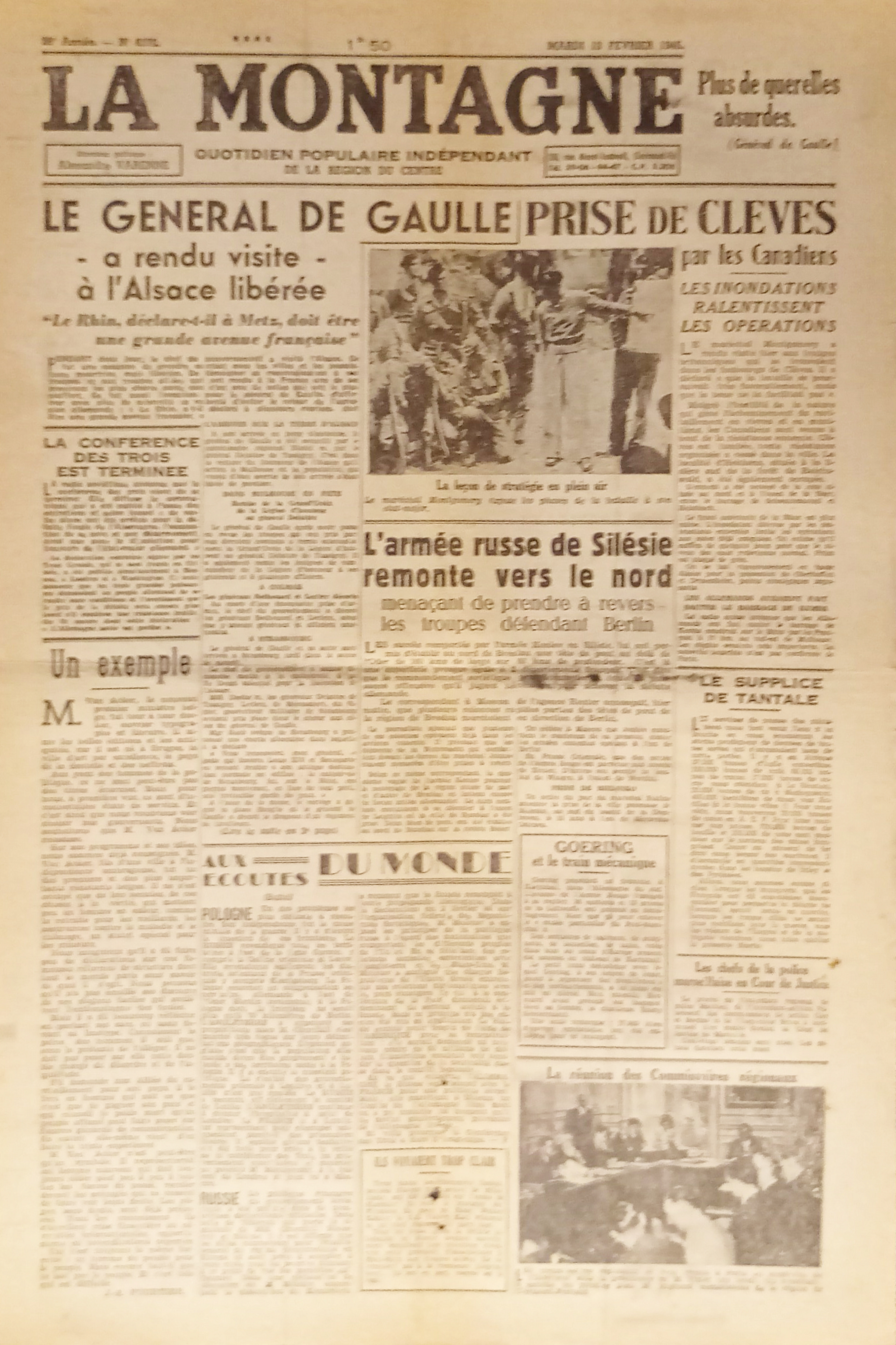 WWII - Quotidien - La Montagne N. 8372 - 1945 …
