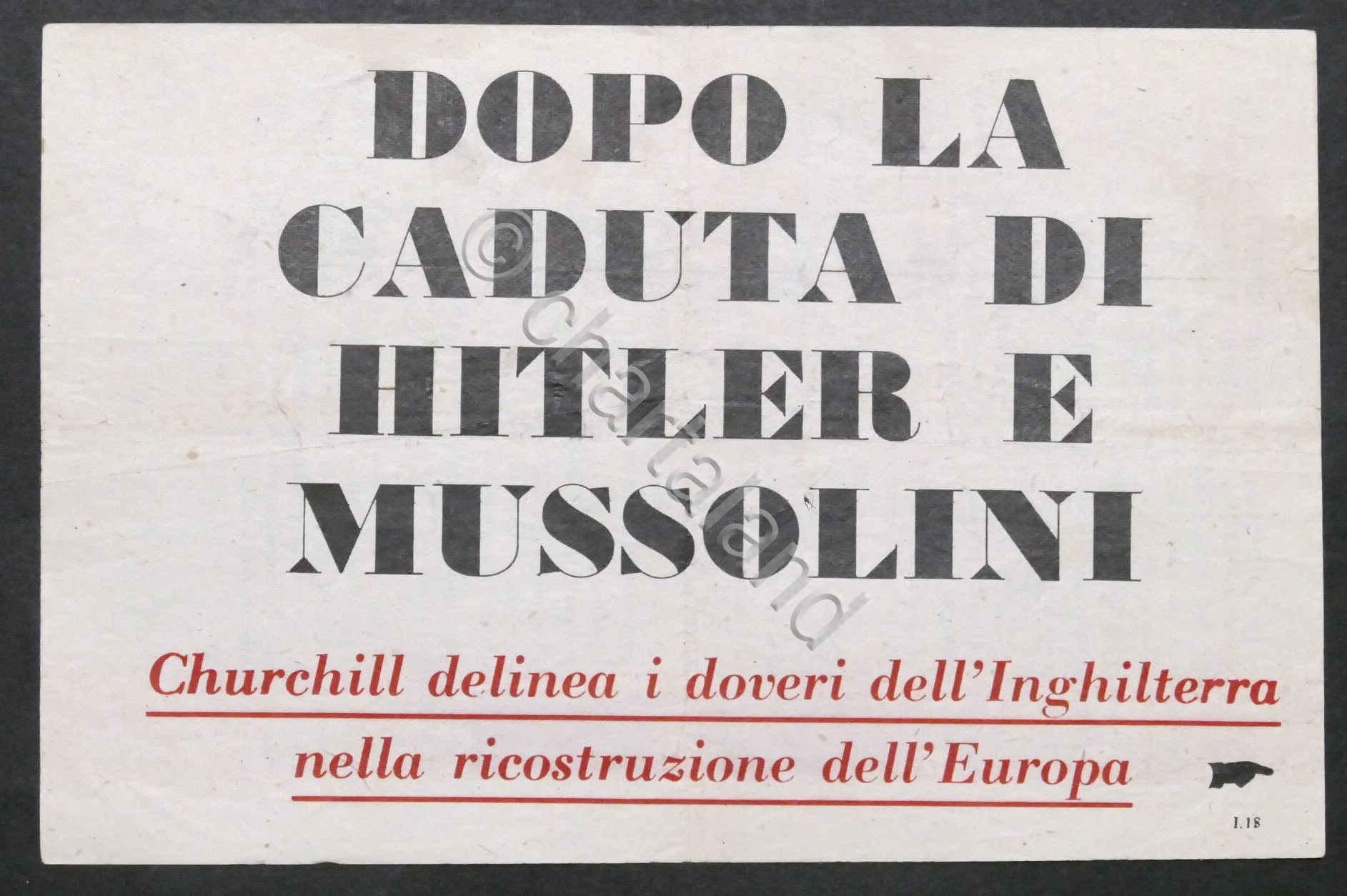 WWII - Volantino Alleati - Dopo la Caduta di Hitler …