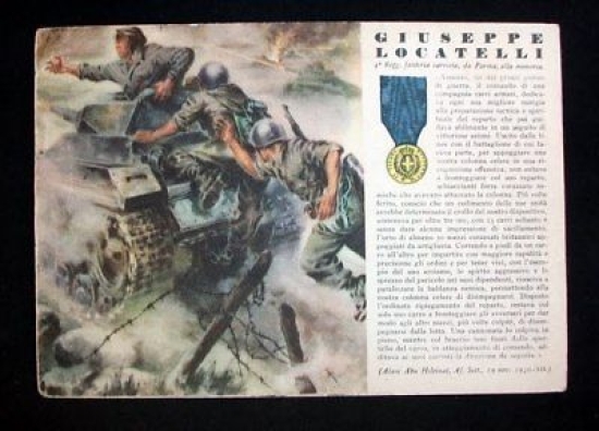 WWII Cartolina - Medaglie d' Oro Guerra 1940 Locatelli