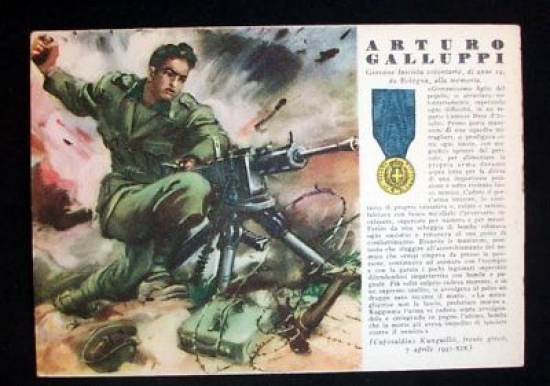 WWII Cartolina - Medaglie d' Oro Guerra 1941 - Galluppi
