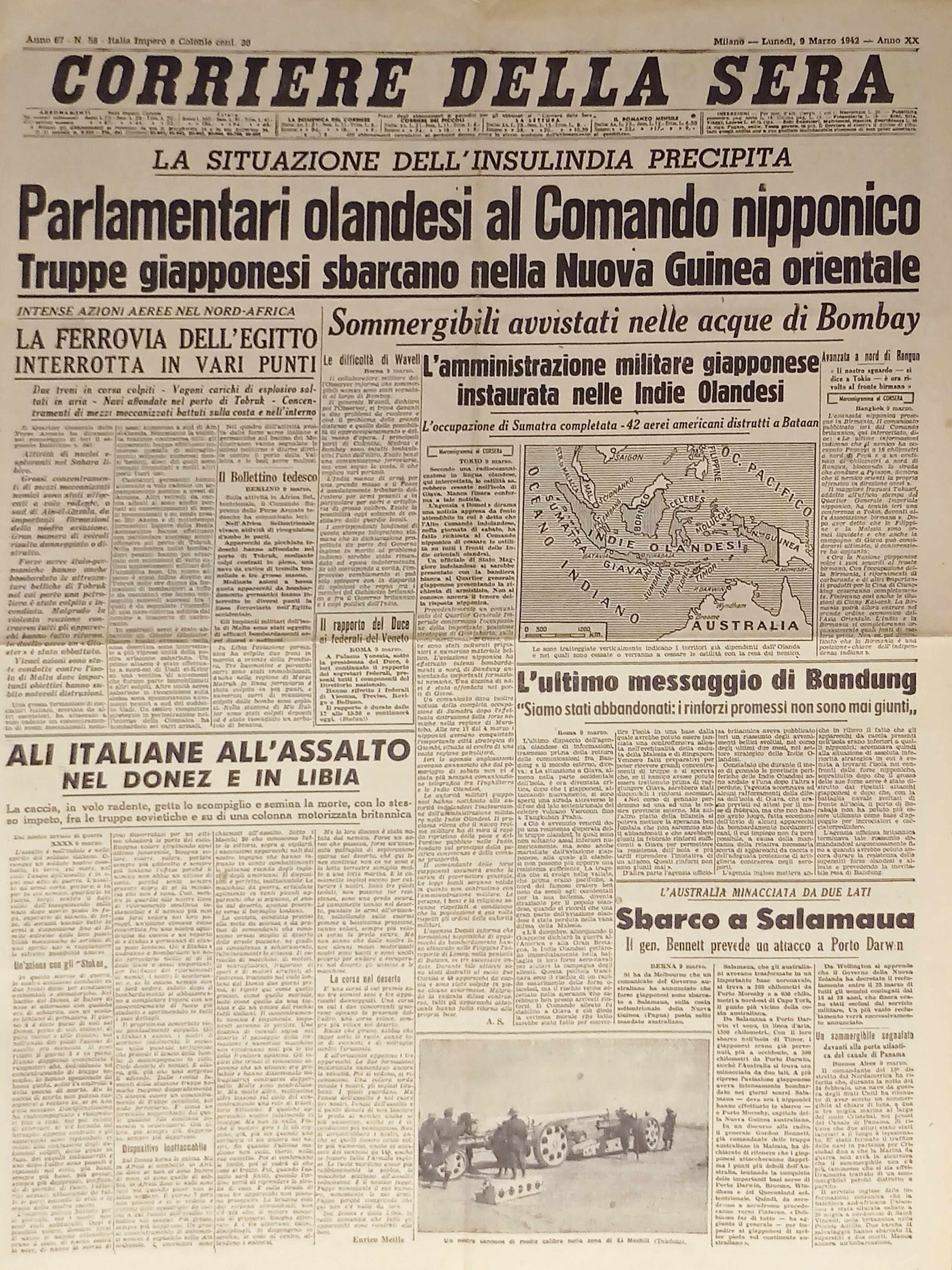 WWII Corriere della Sera N. 58 - 1942 Parlamentari olandesi …