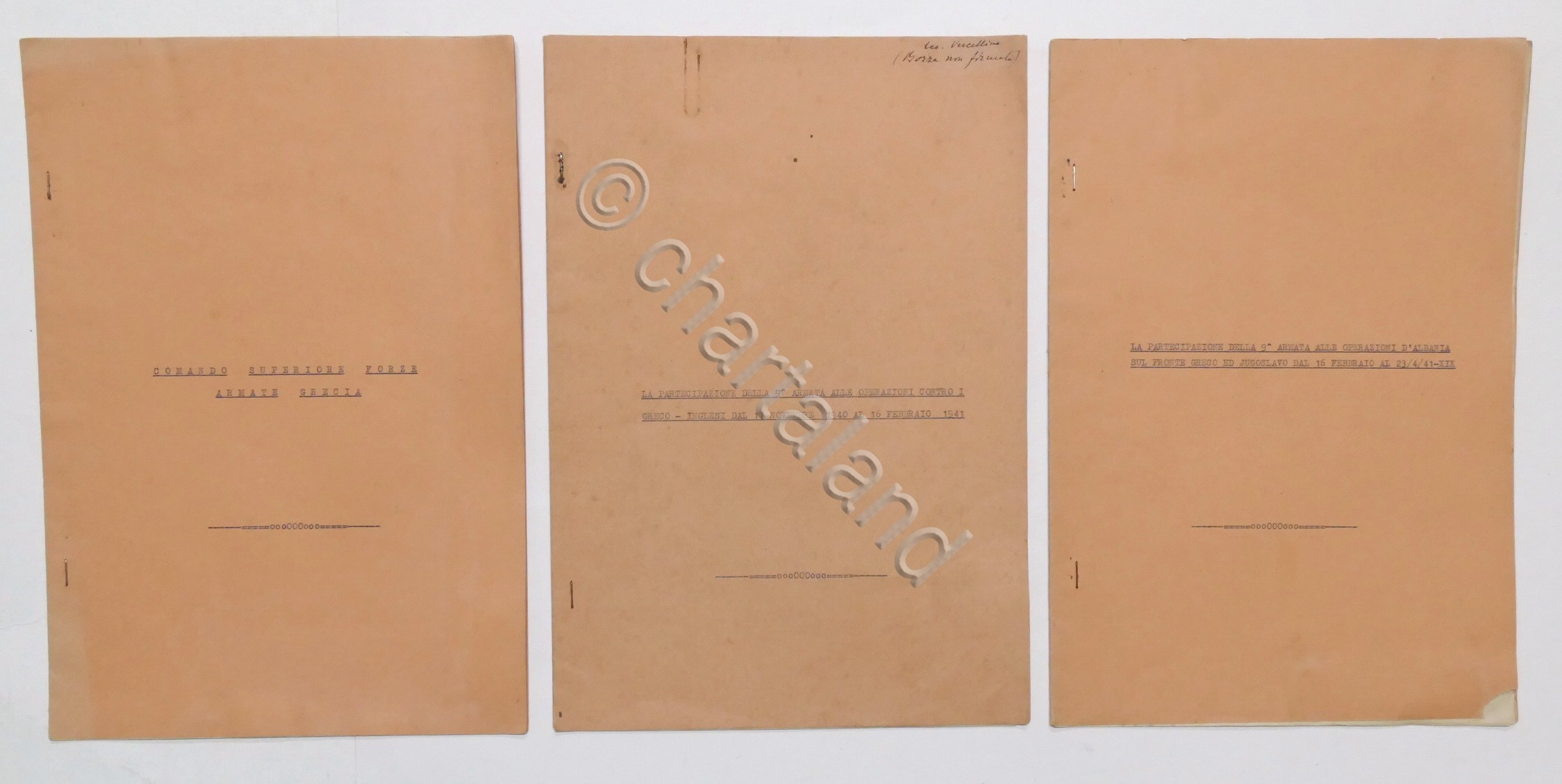 WWII Esercito Italiano Forze Armate Fronte Greco Iugoslavo 1940-41 Informazioni