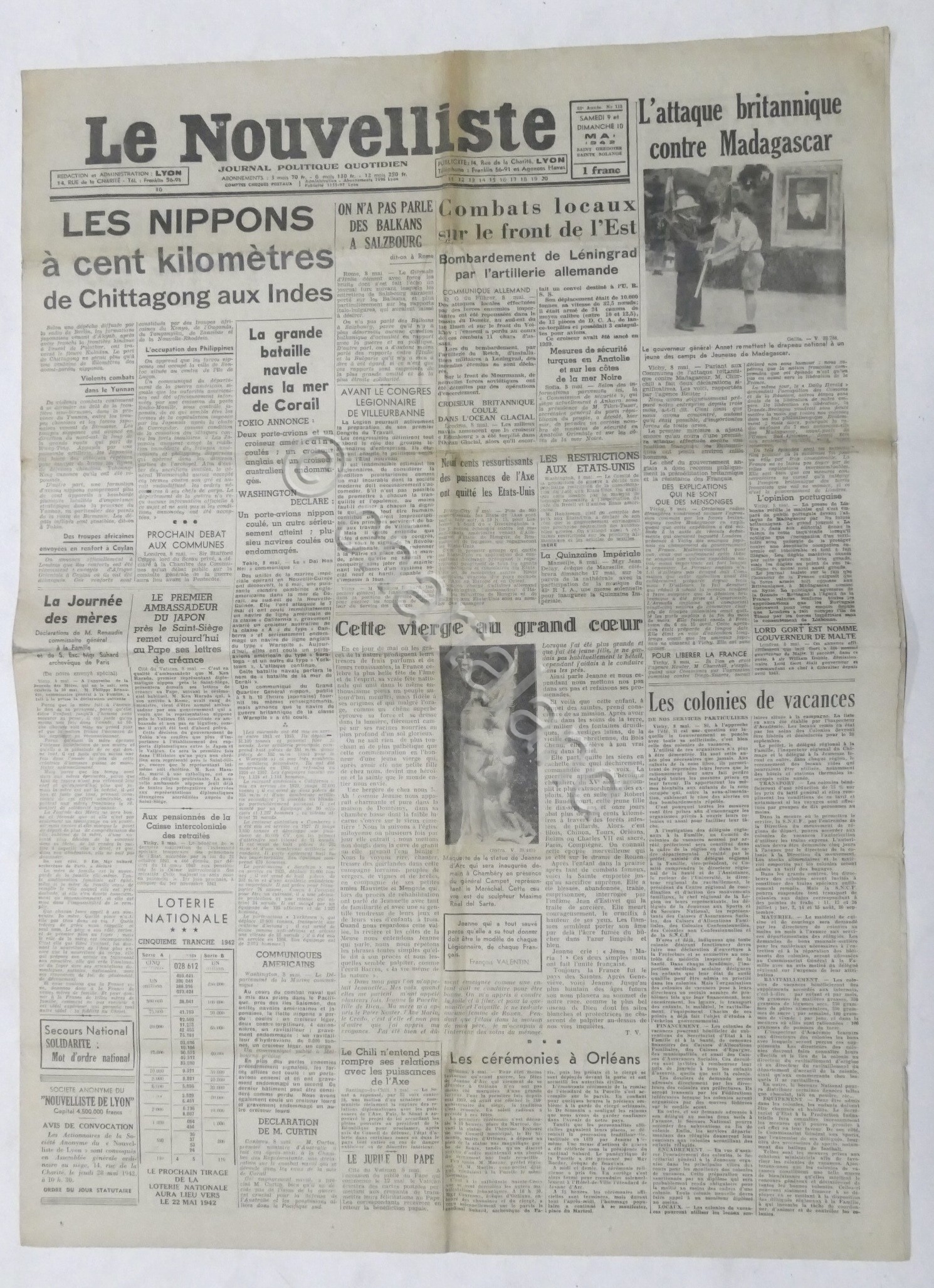WWII Giornale - Le Nouvelliste - Journal Politique Quotidien - …