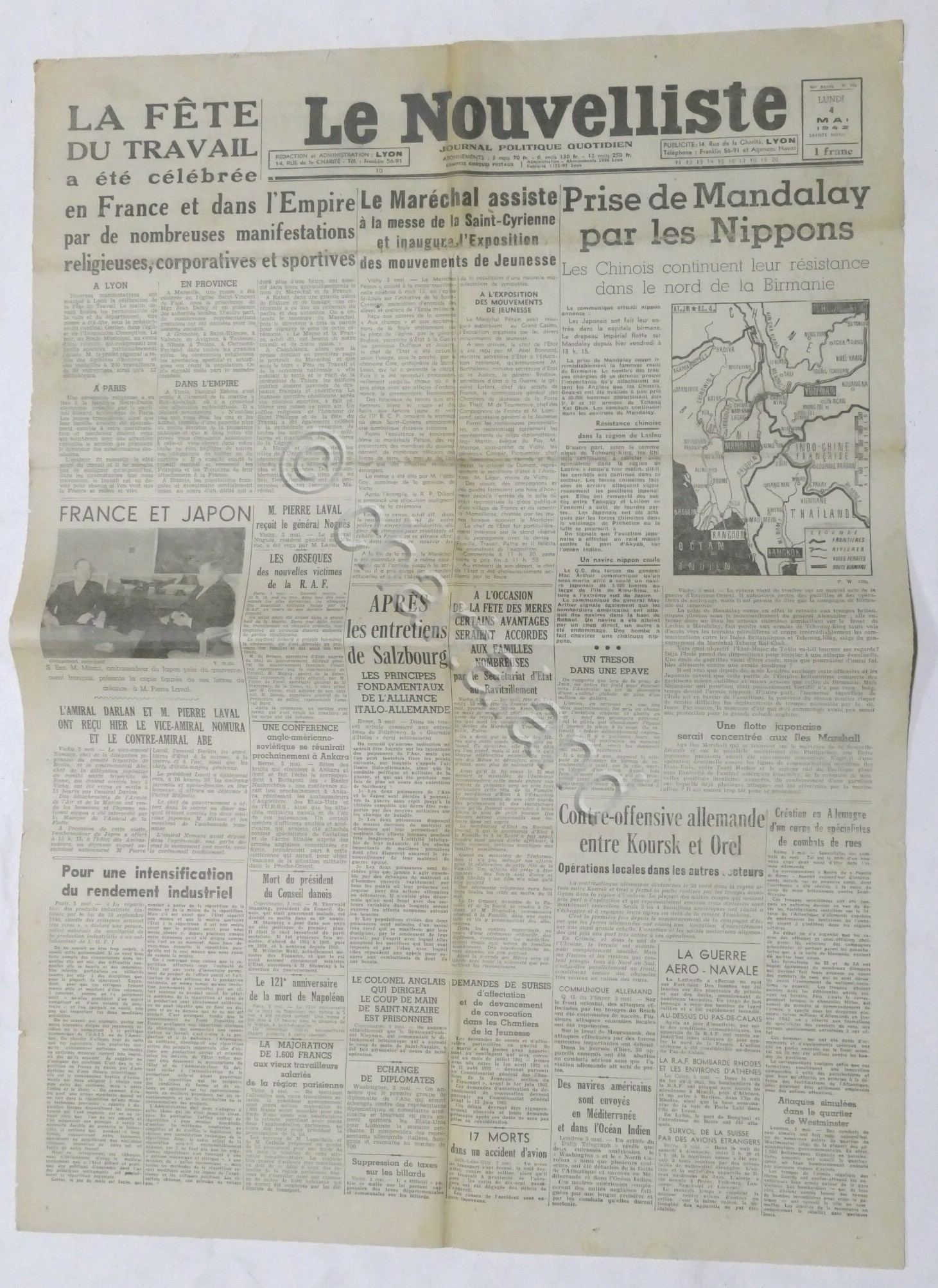 WWII Giornale - Le Nouvelliste - Journal Politique Quotidien - …