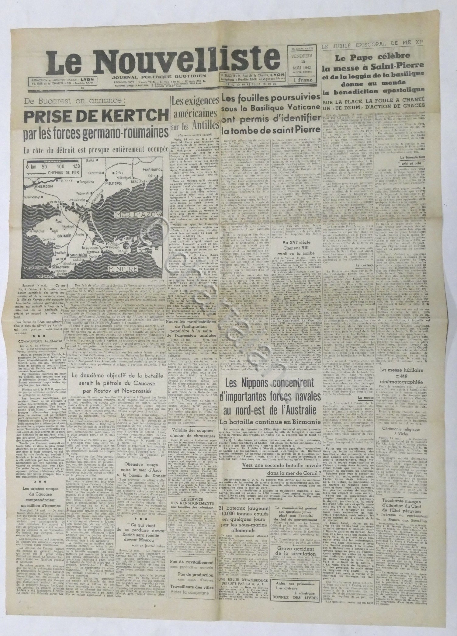 WWII Giornale - Le Nouvelliste - Journal Politique Quotidien - …