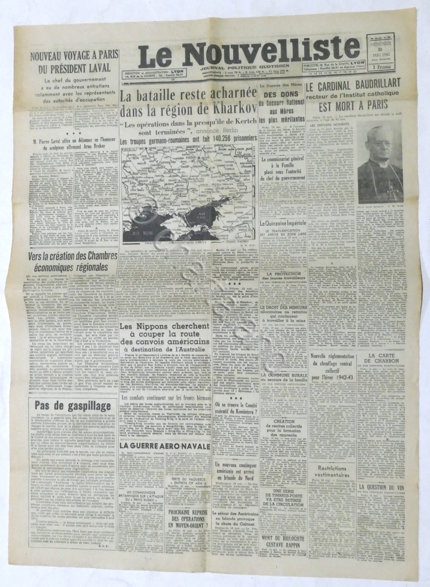 WWII Giornale - Le Nouvelliste - Journal Politique Quotidien - …