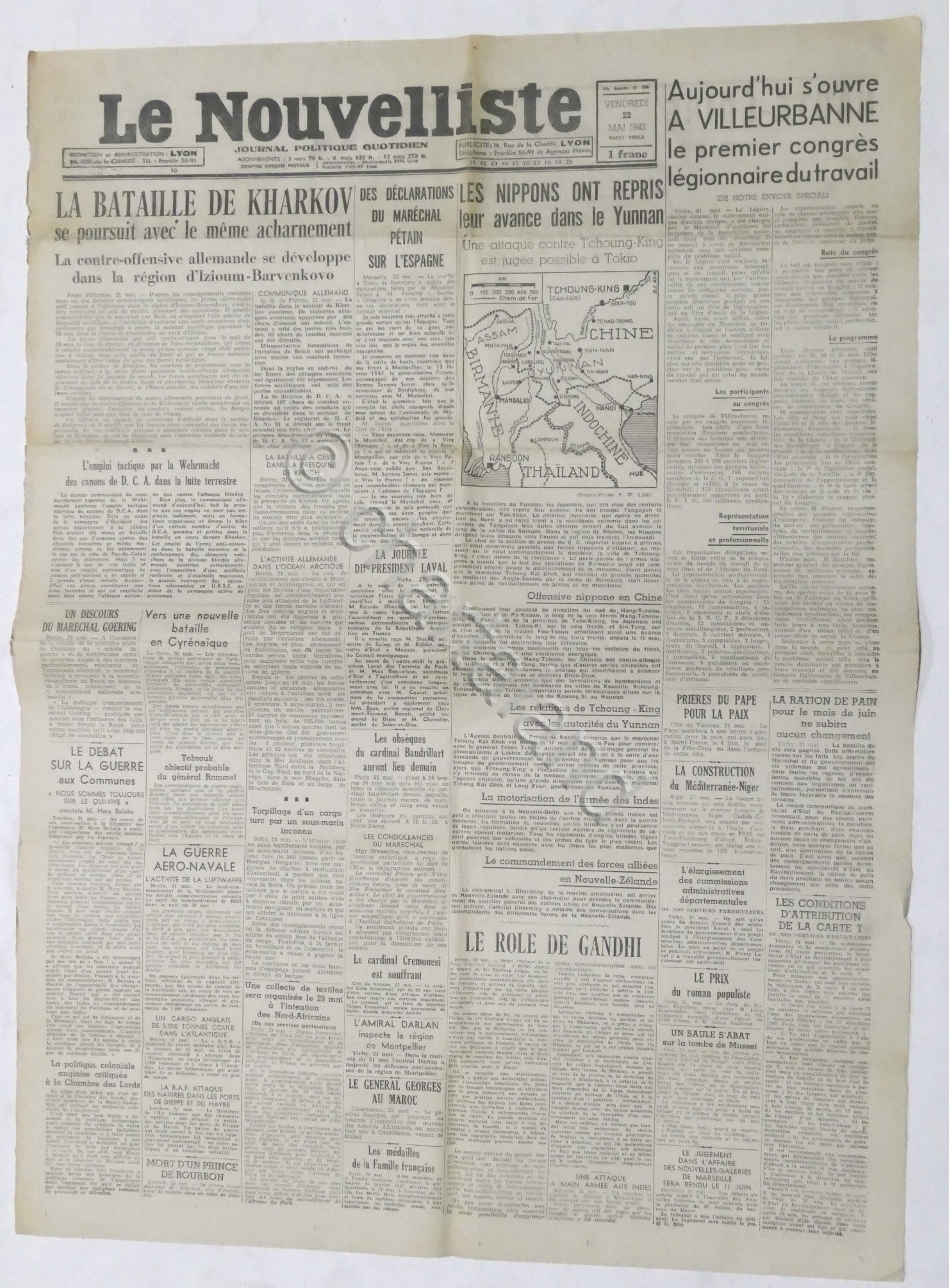 WWII Giornale - Le Nouvelliste - Journal Politique Quotidien - …