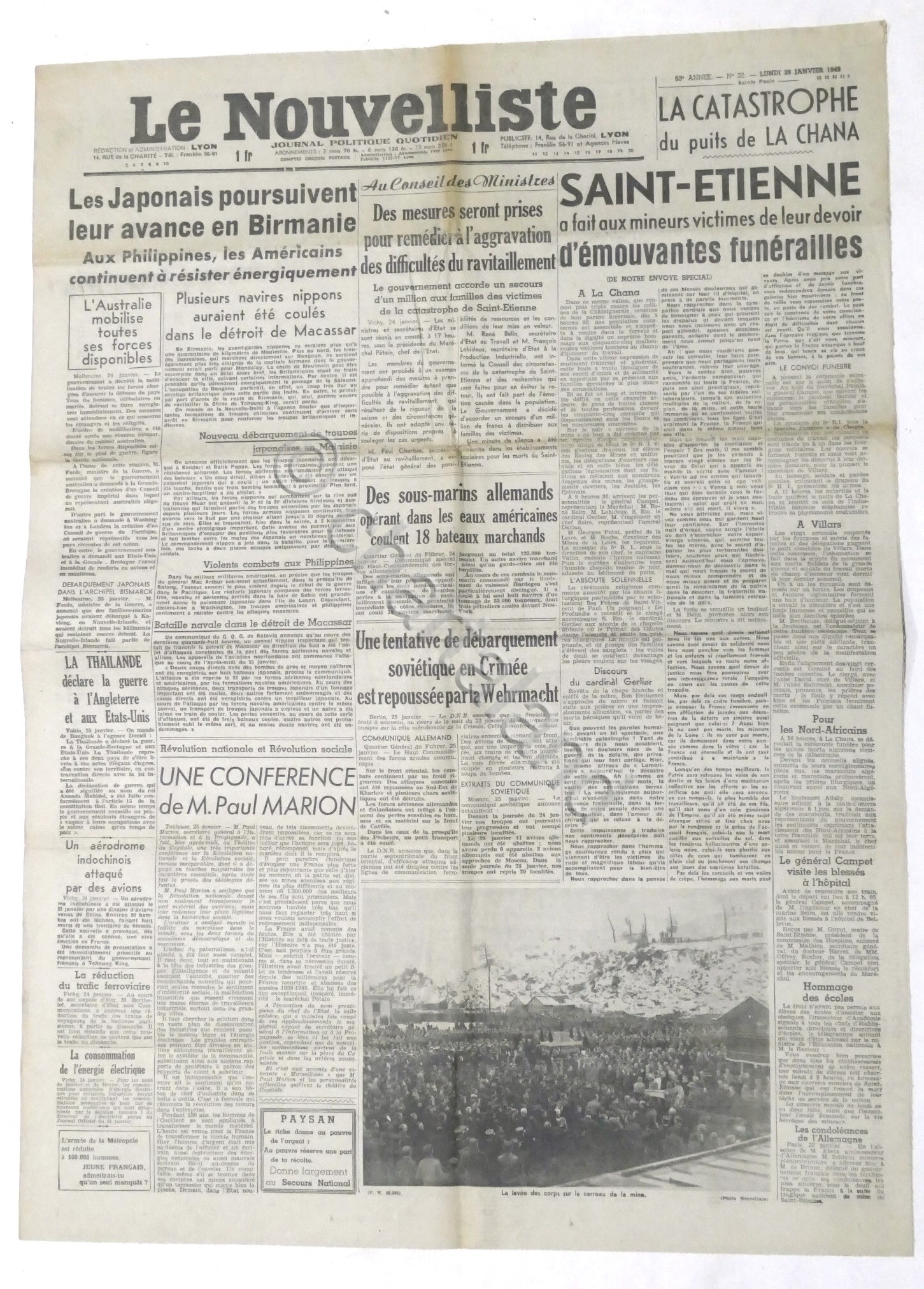 WWII Giornale - Le Nouvelliste - Journal Politique Quotidien - …